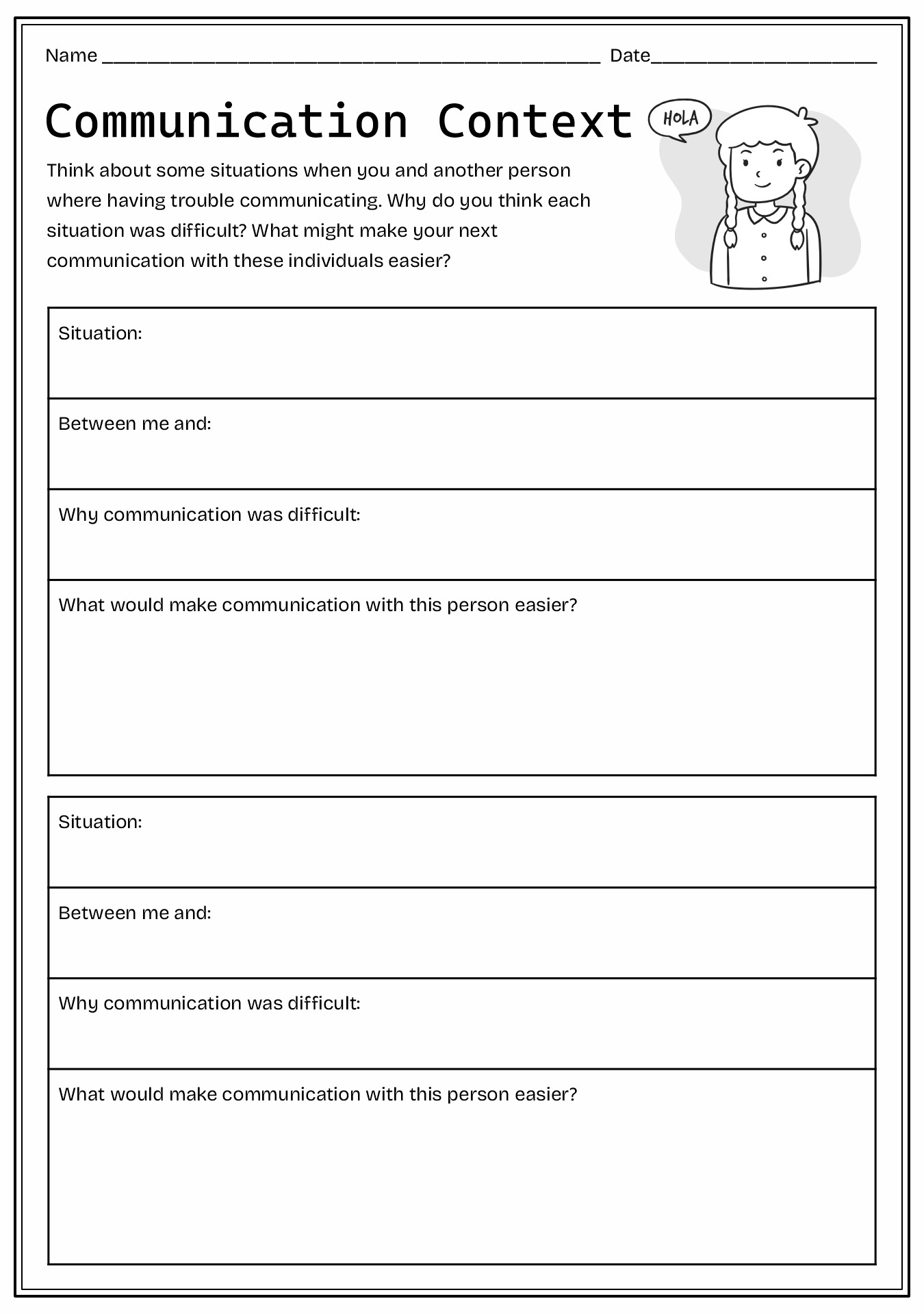 Workplace Communication Skills Worksheets Printable