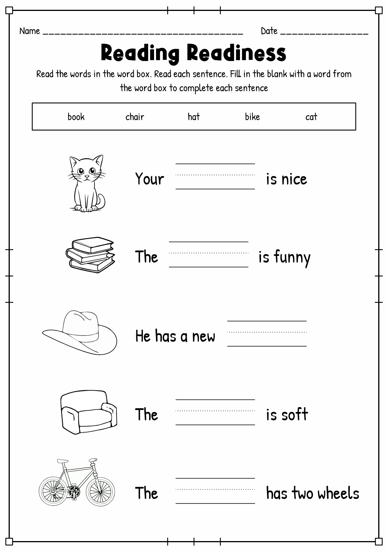 Beginner Reading Flow Worksheets for 1st Grade