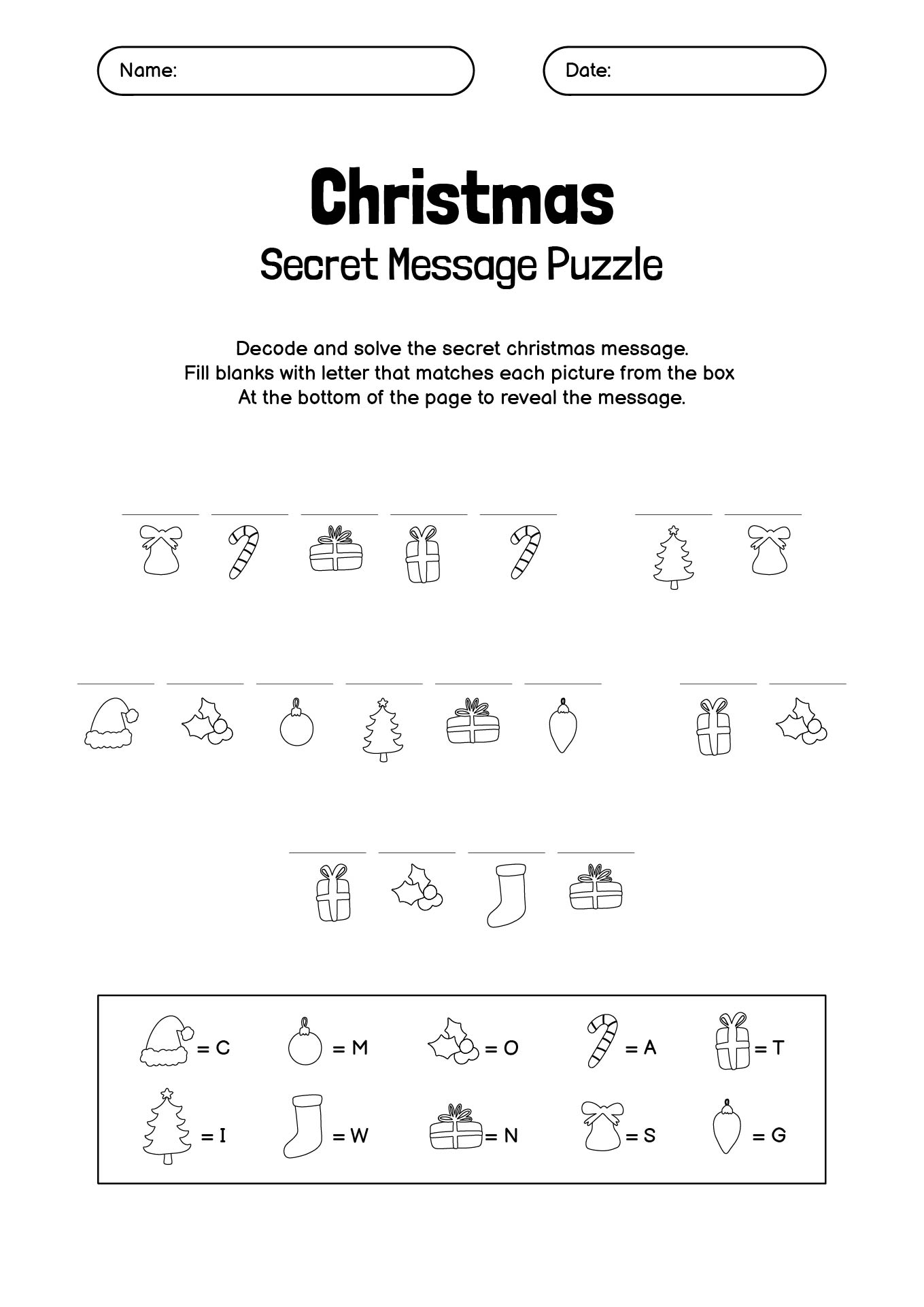 Christmas Eve Decoding Games