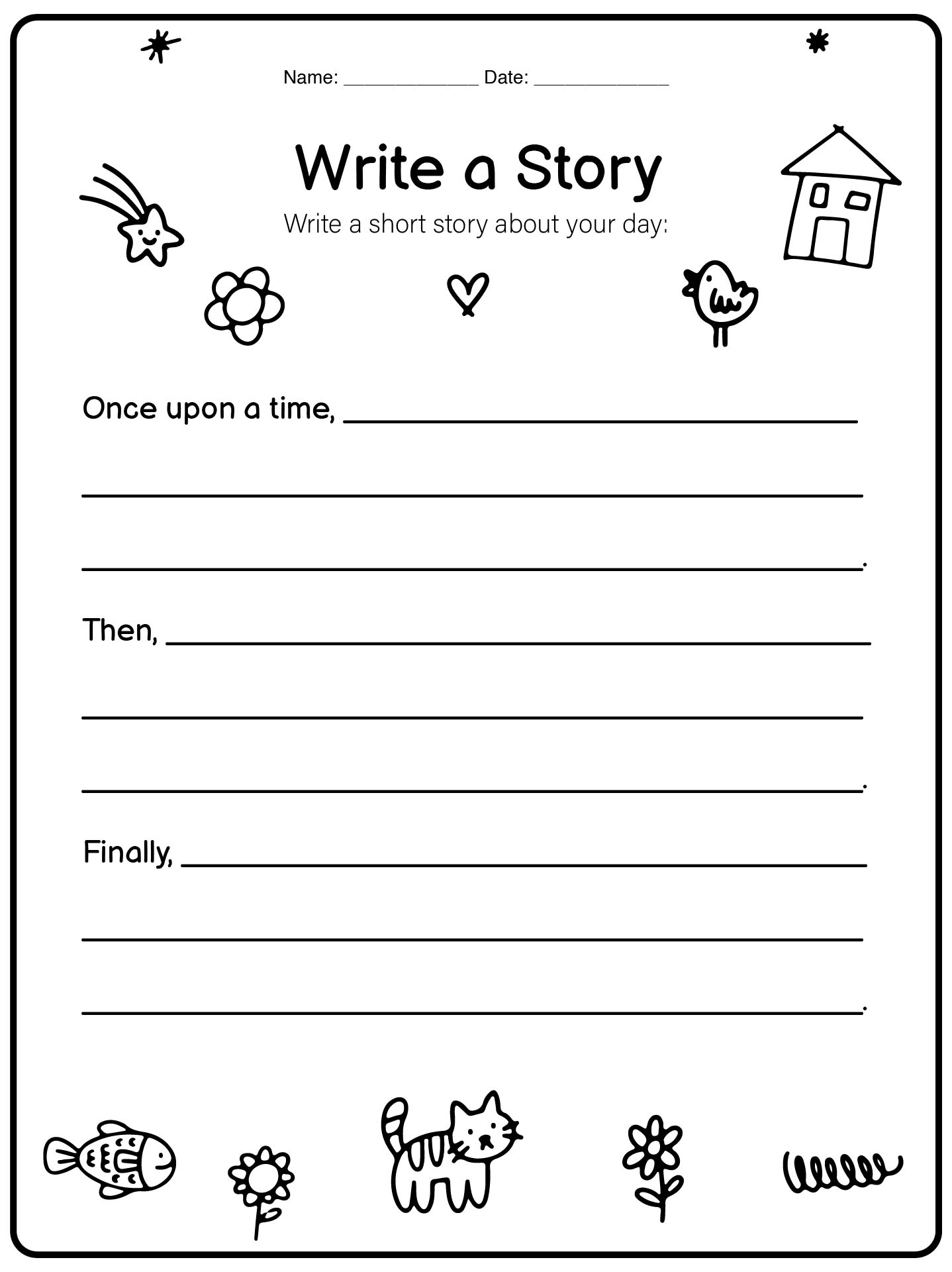 Handwriting Practice Sheets for 1st Graders