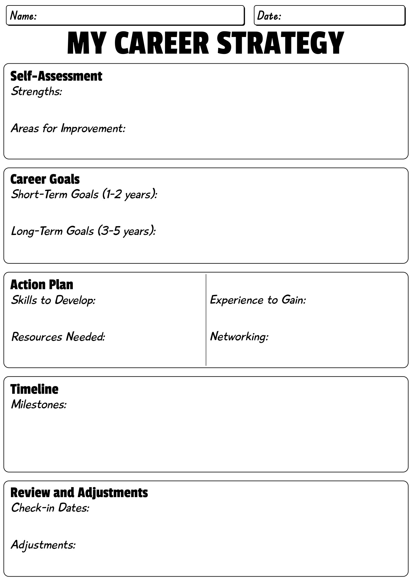 My Career Strategy Worksheet