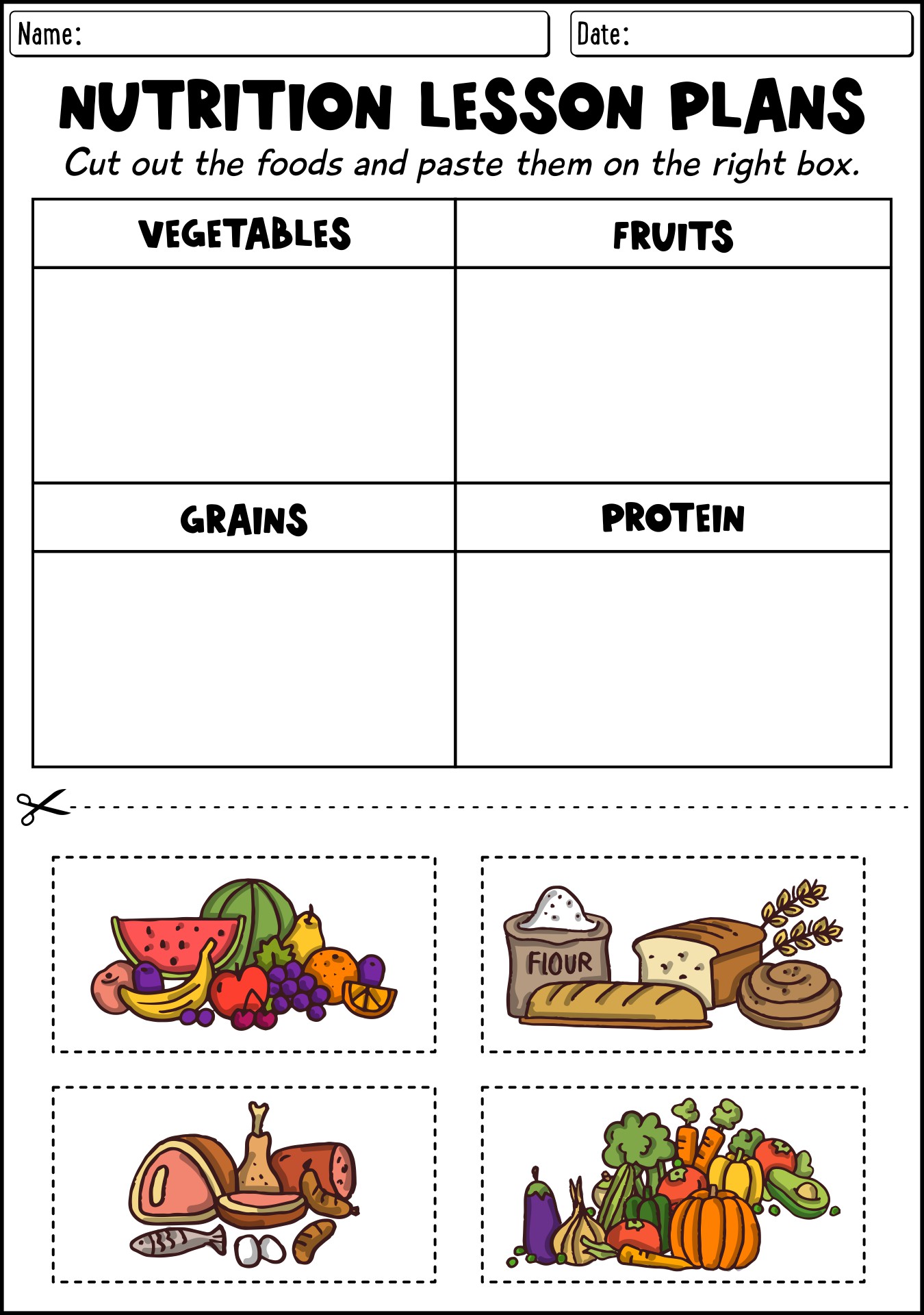 Nutrition Lesson Plans for 1st Graders