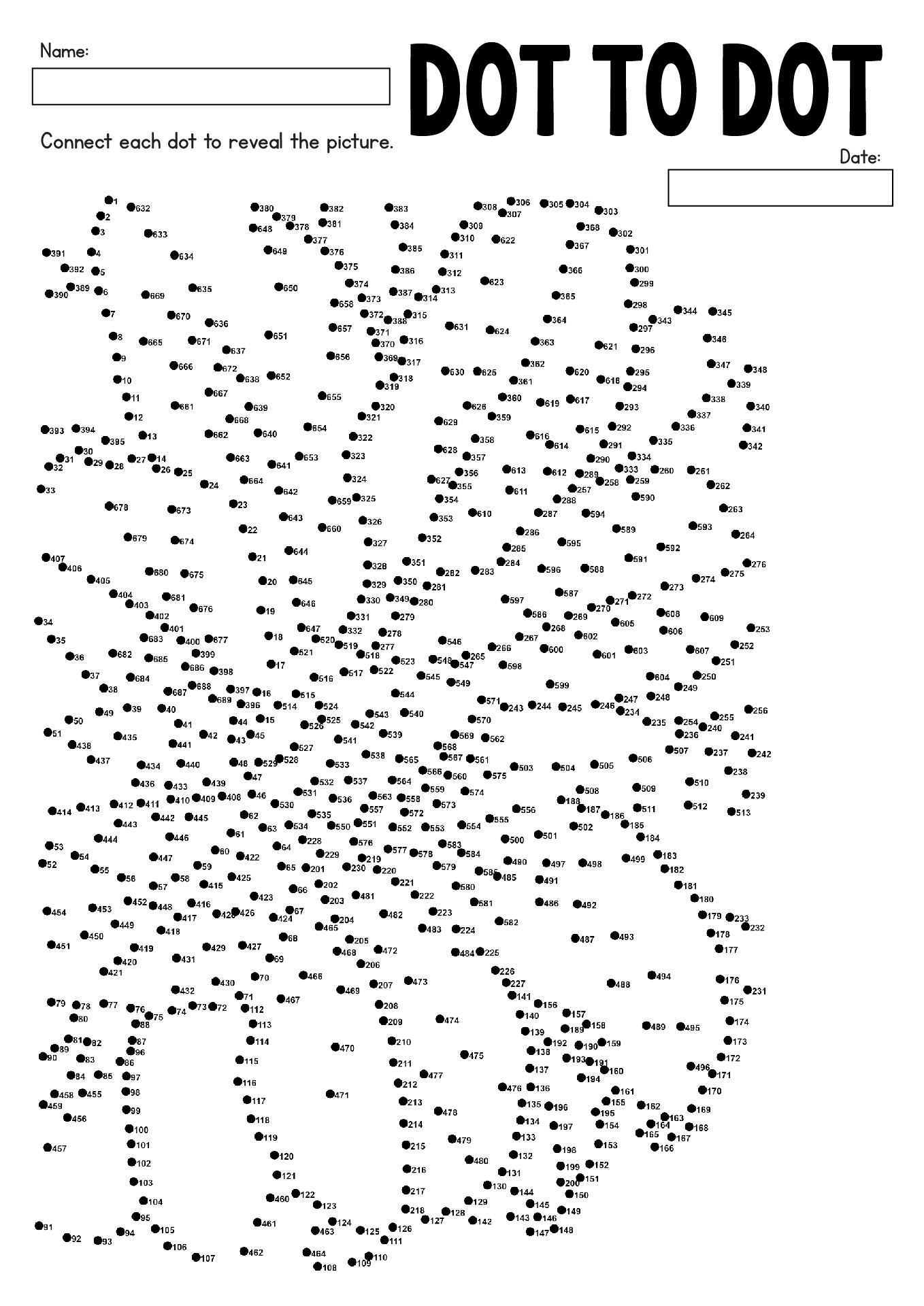 Complex Dot To Dot Printables For Teens