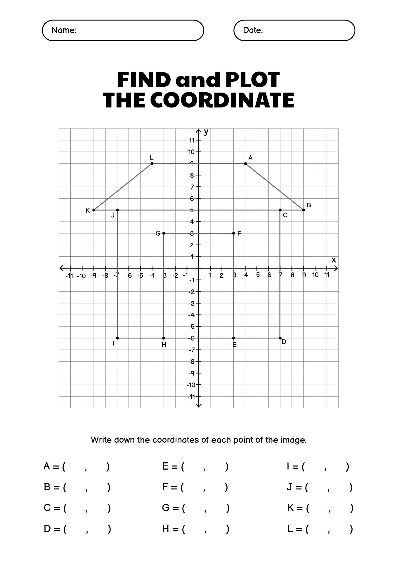 Coordinate Plane Activity