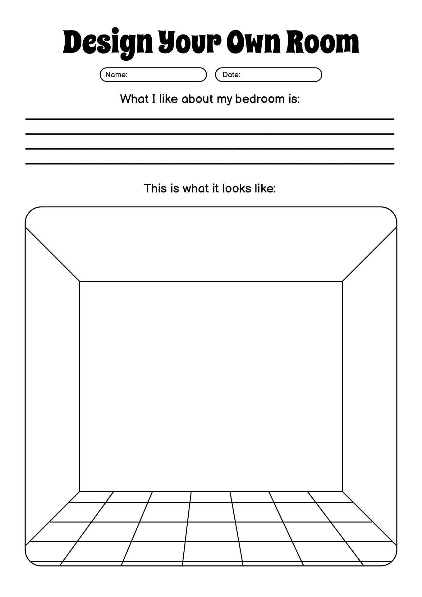 Design Your Own Room Worksheet