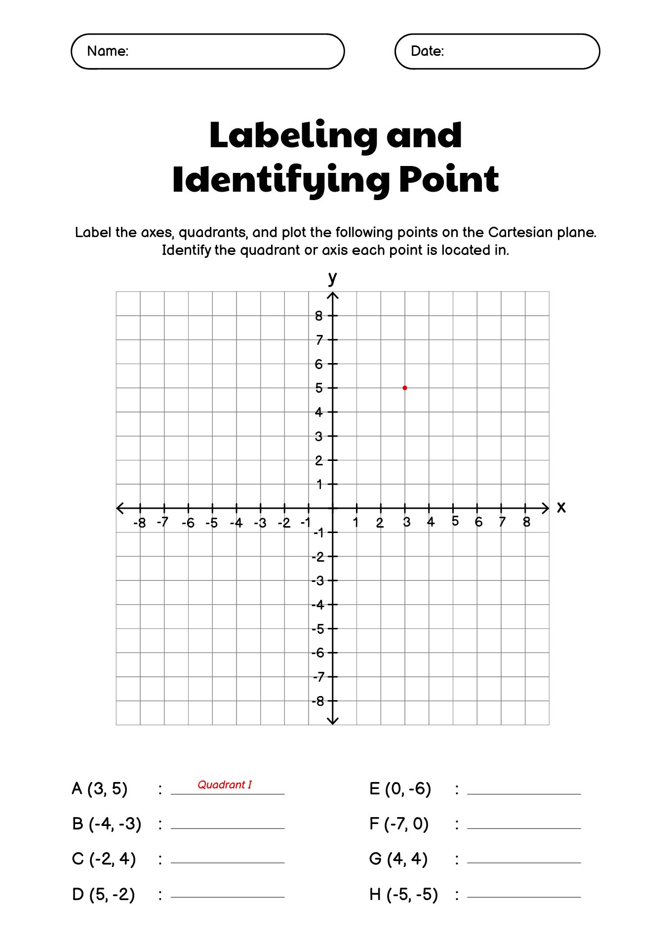 Geometry Worksheets Coordinates