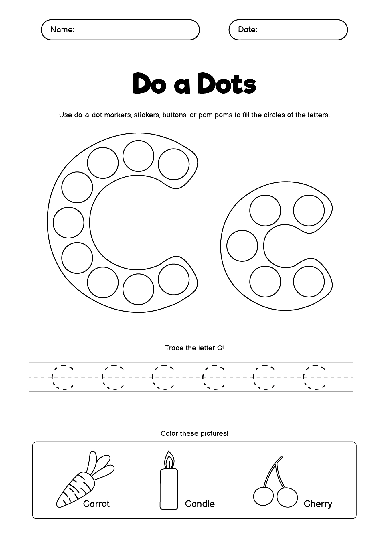 Kindergarten Dots Alphabet Learning