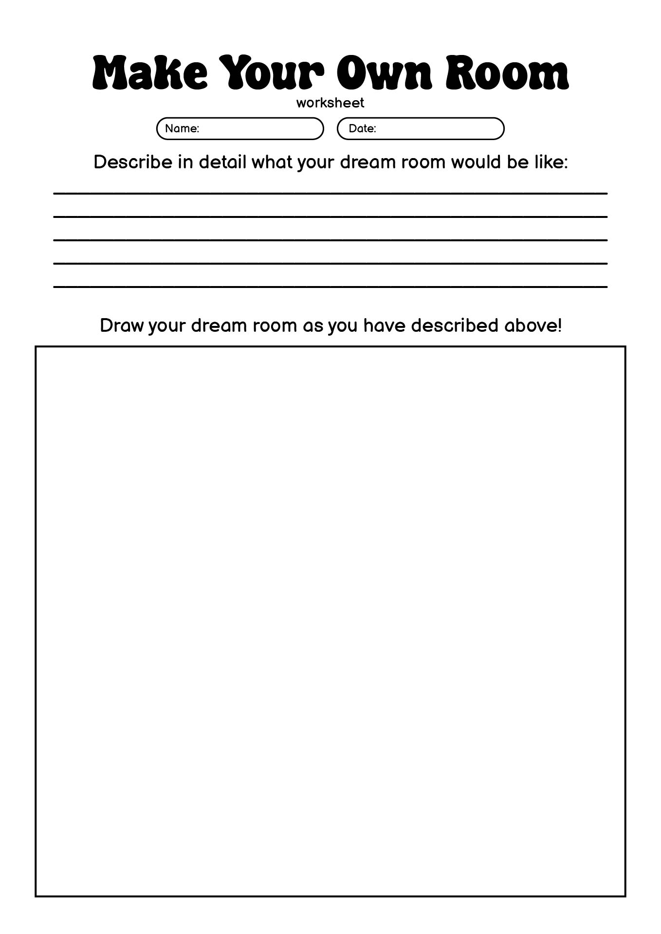 Make Your Own Room Design Activity