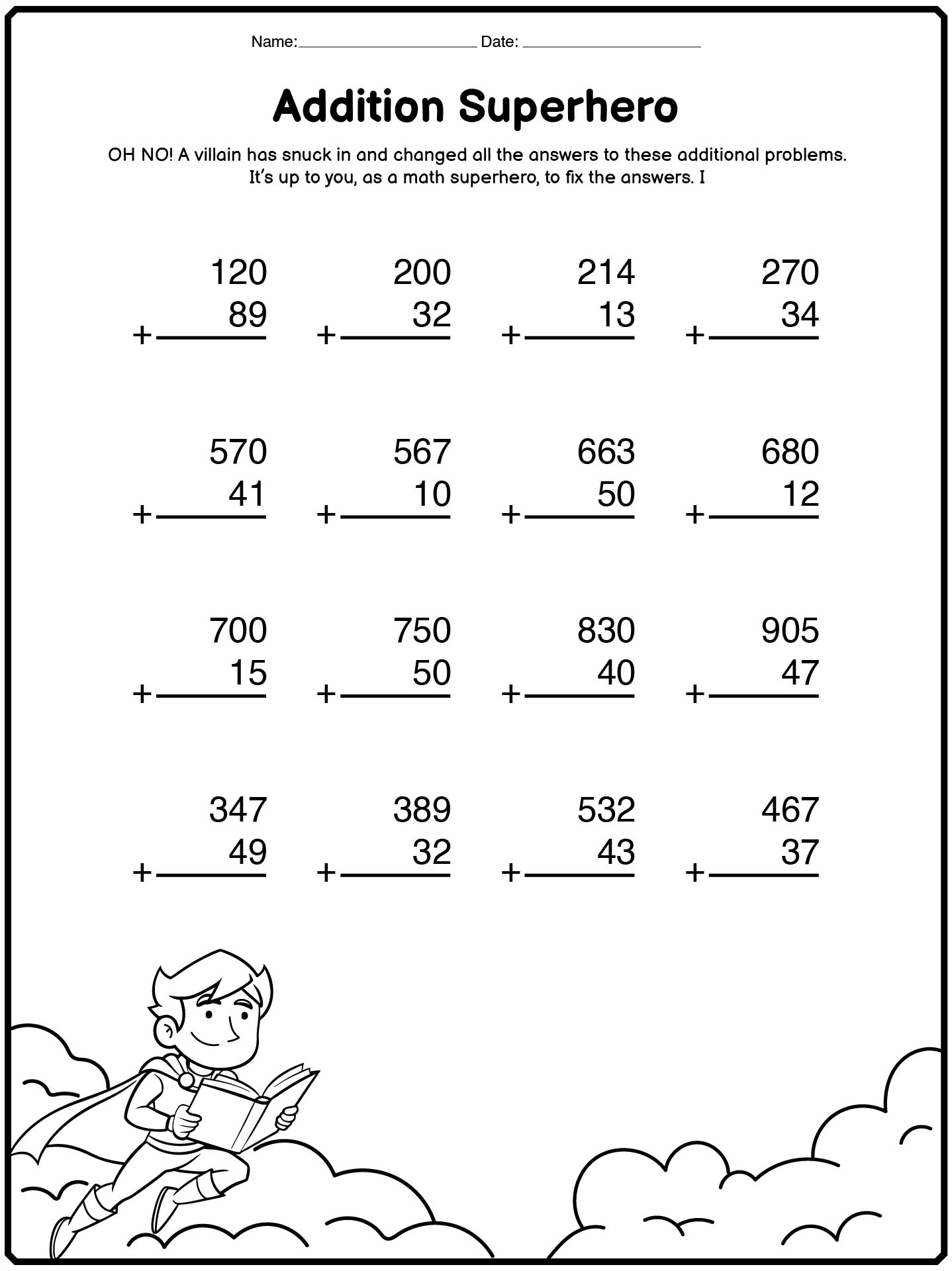 Superhero-themed math activities for kids