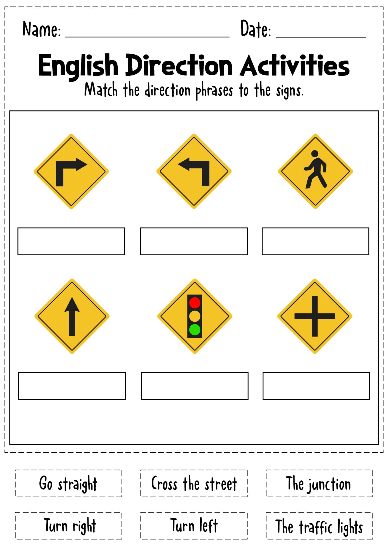 ElementarySchool English Direction Activities