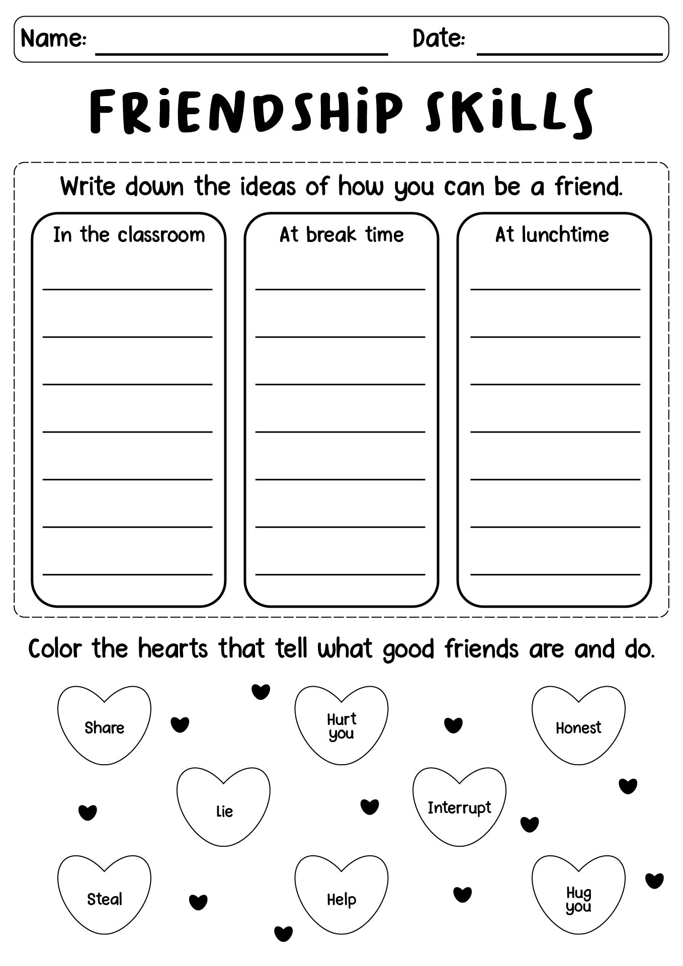 Friendship Skills Workbook