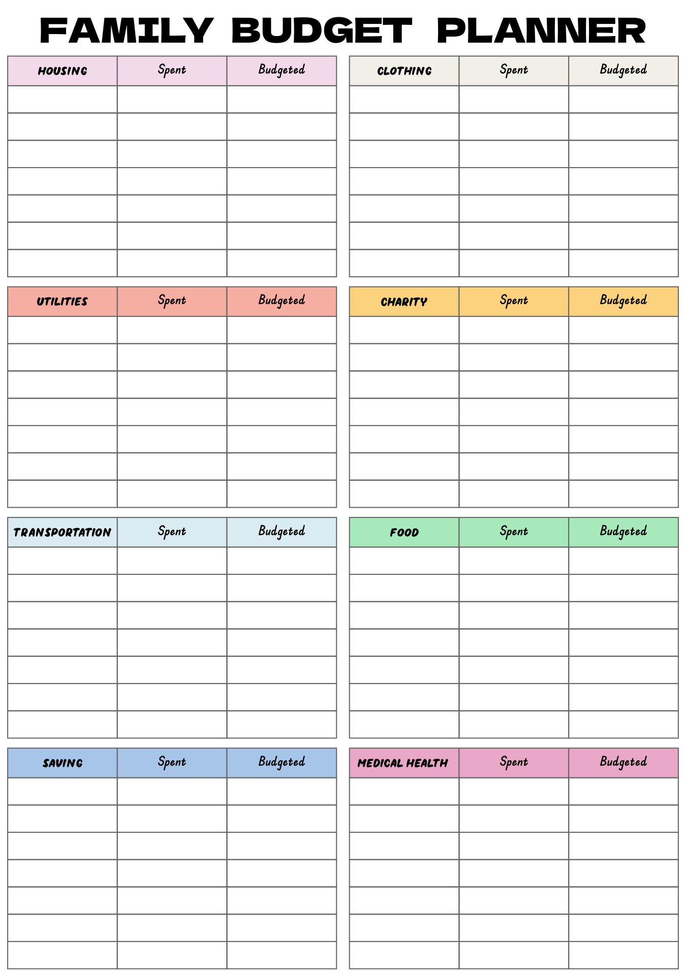 Home Utilities Budget Planner