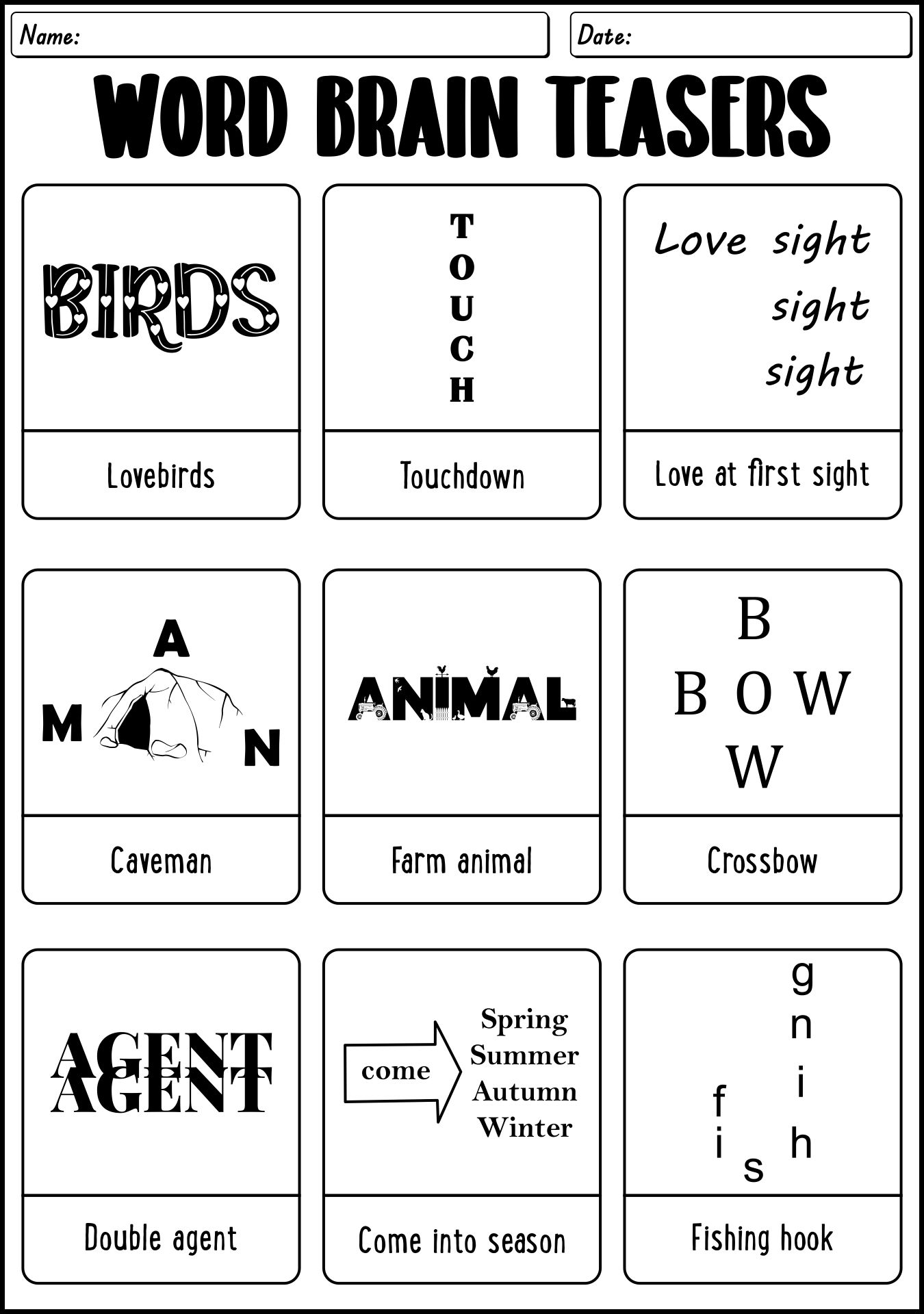 Printable Logic Puzzles And Brain Teasers With Answers