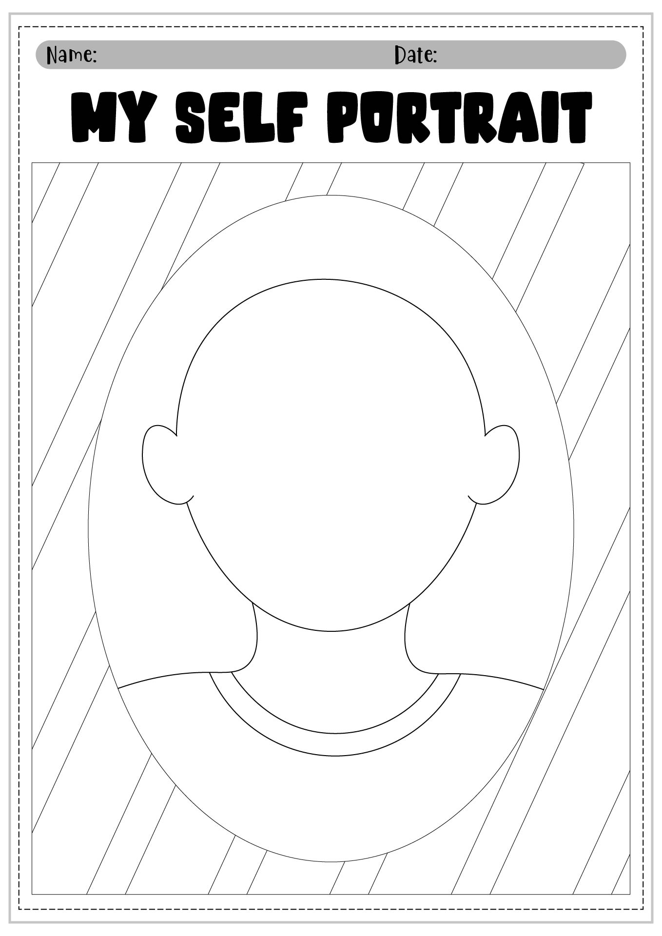 School Self Portrait Worksheet