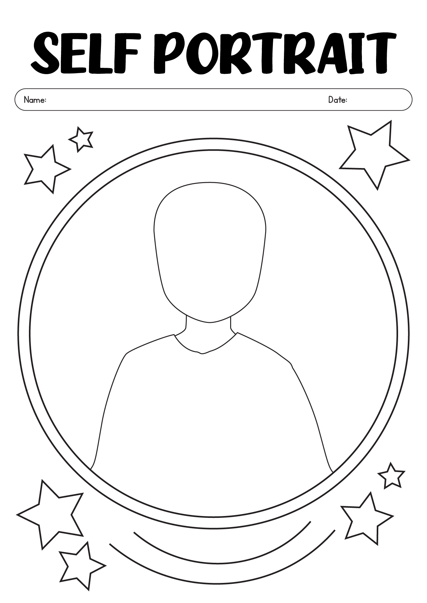 Self Portrait Printable Worksheet