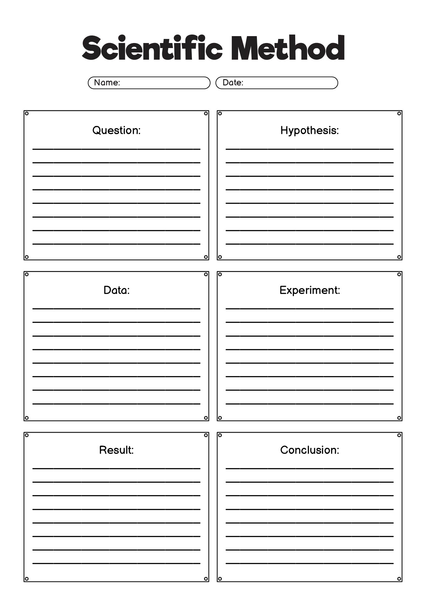 5th Grade Science Experiment Worksheet Using Scientific Method