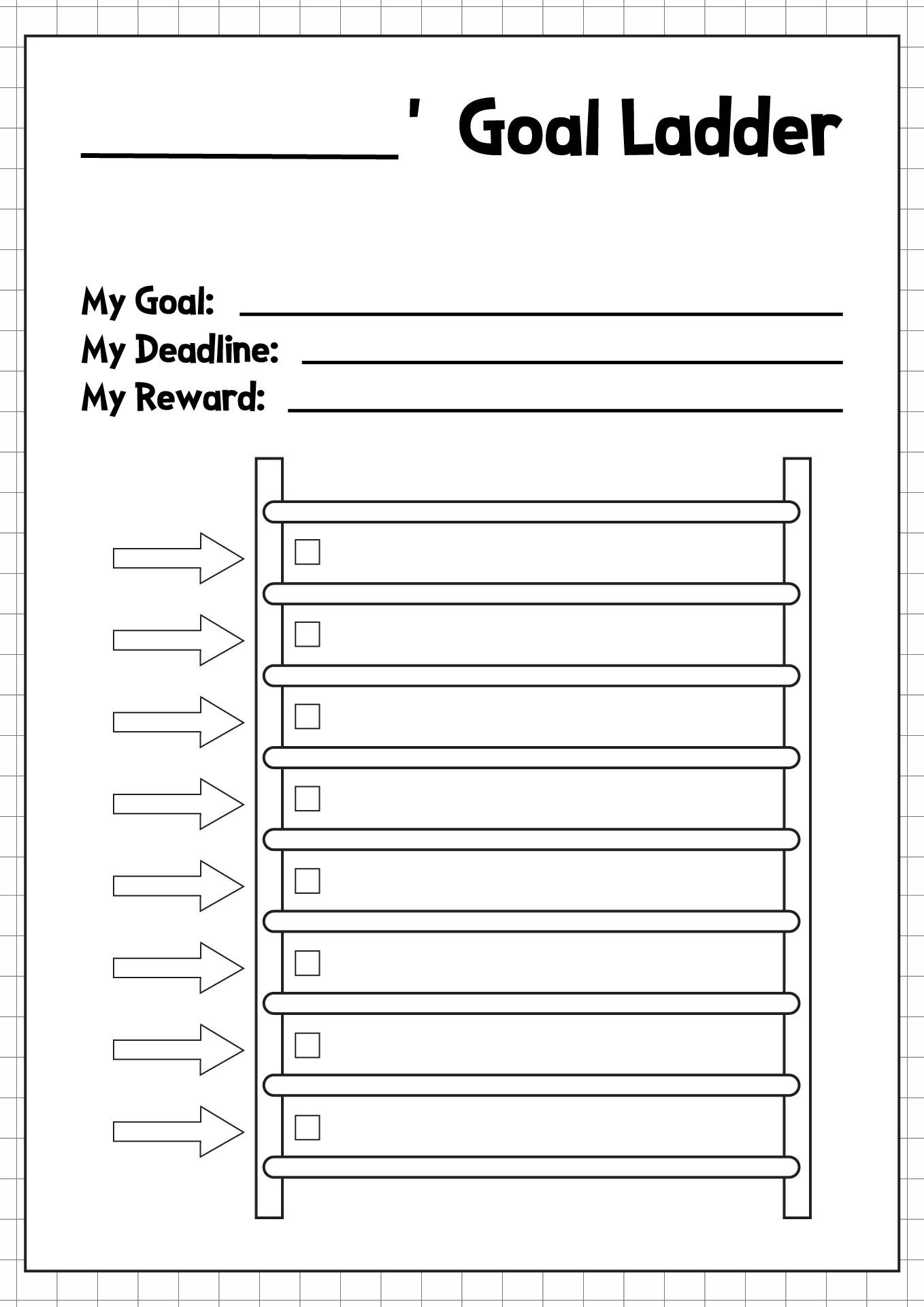 Blank Ladder Exercise Worksheet