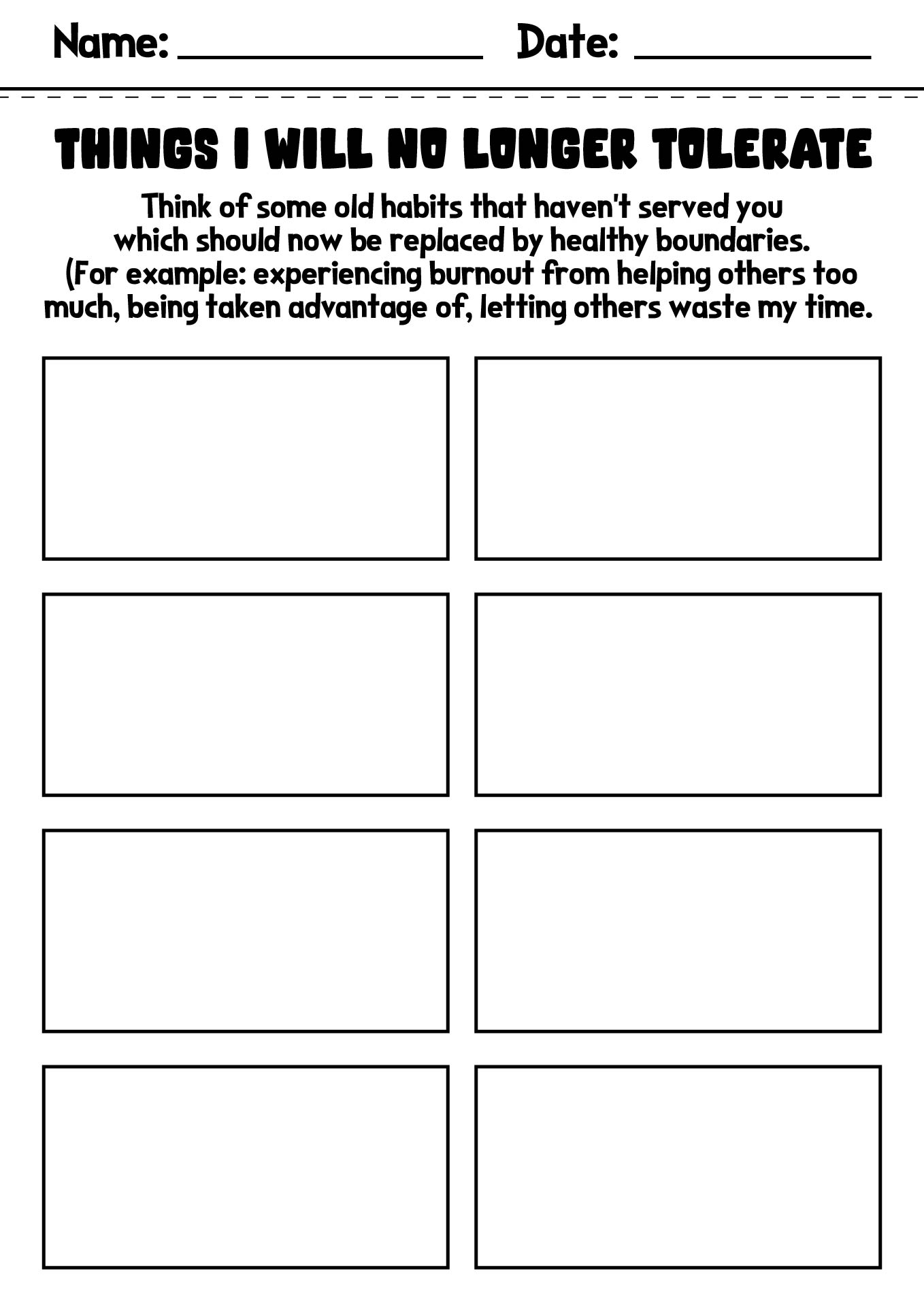 Healthy Boundaries Teen Workbook