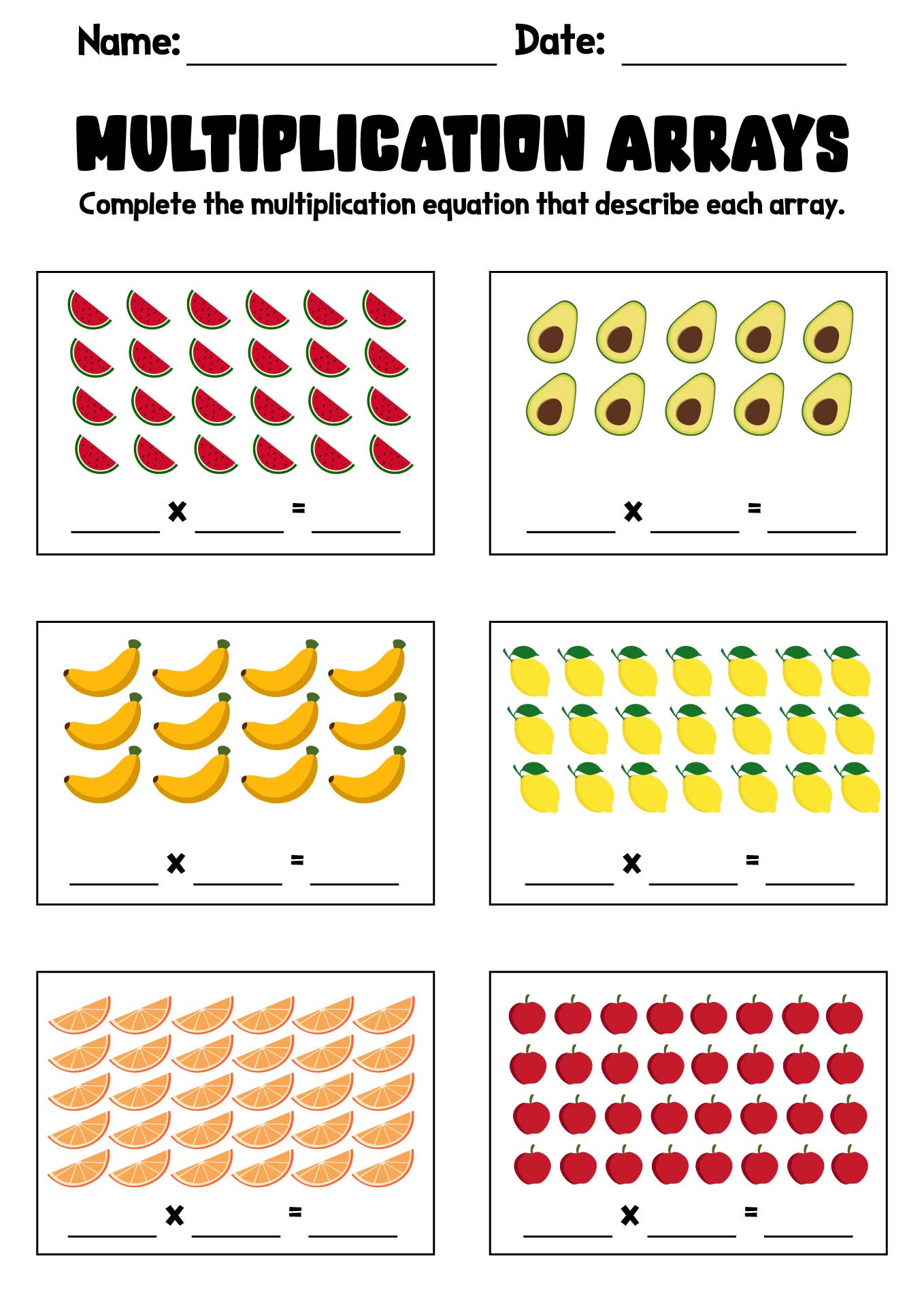 Interactive Multiplication Array Activities for Grade 3