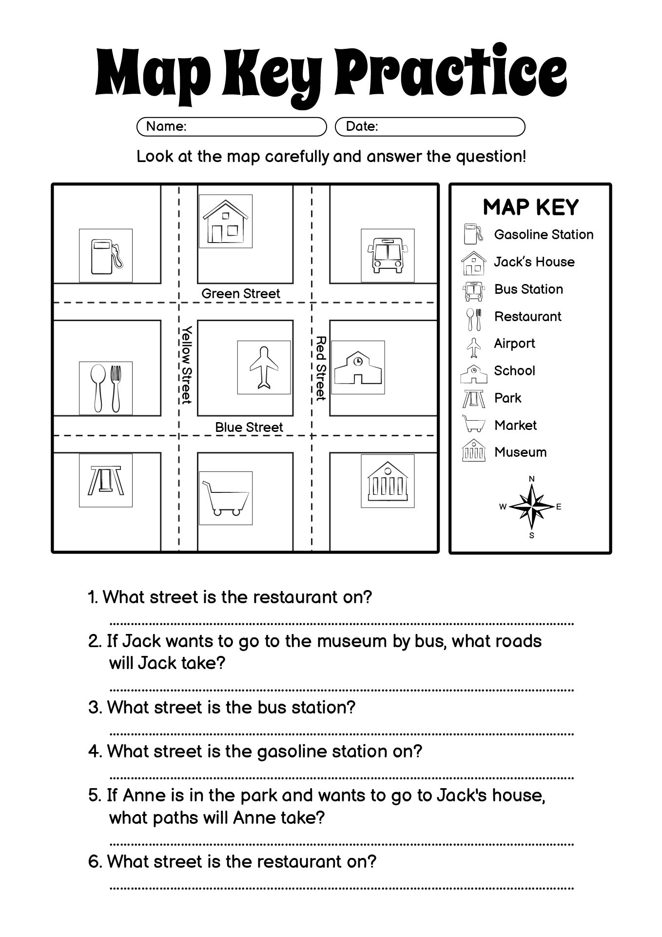 Introduction to Map Keys for Kindergarten Students