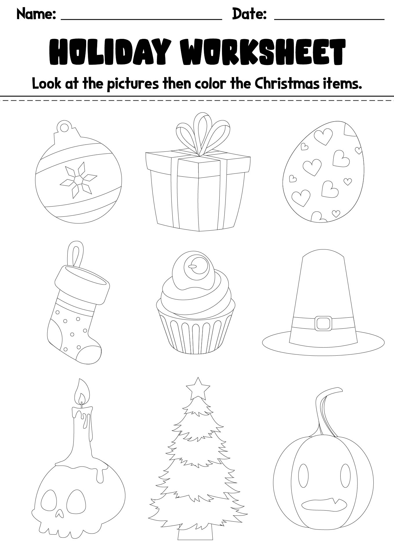 Kindergarten History Worksheets About Holidays