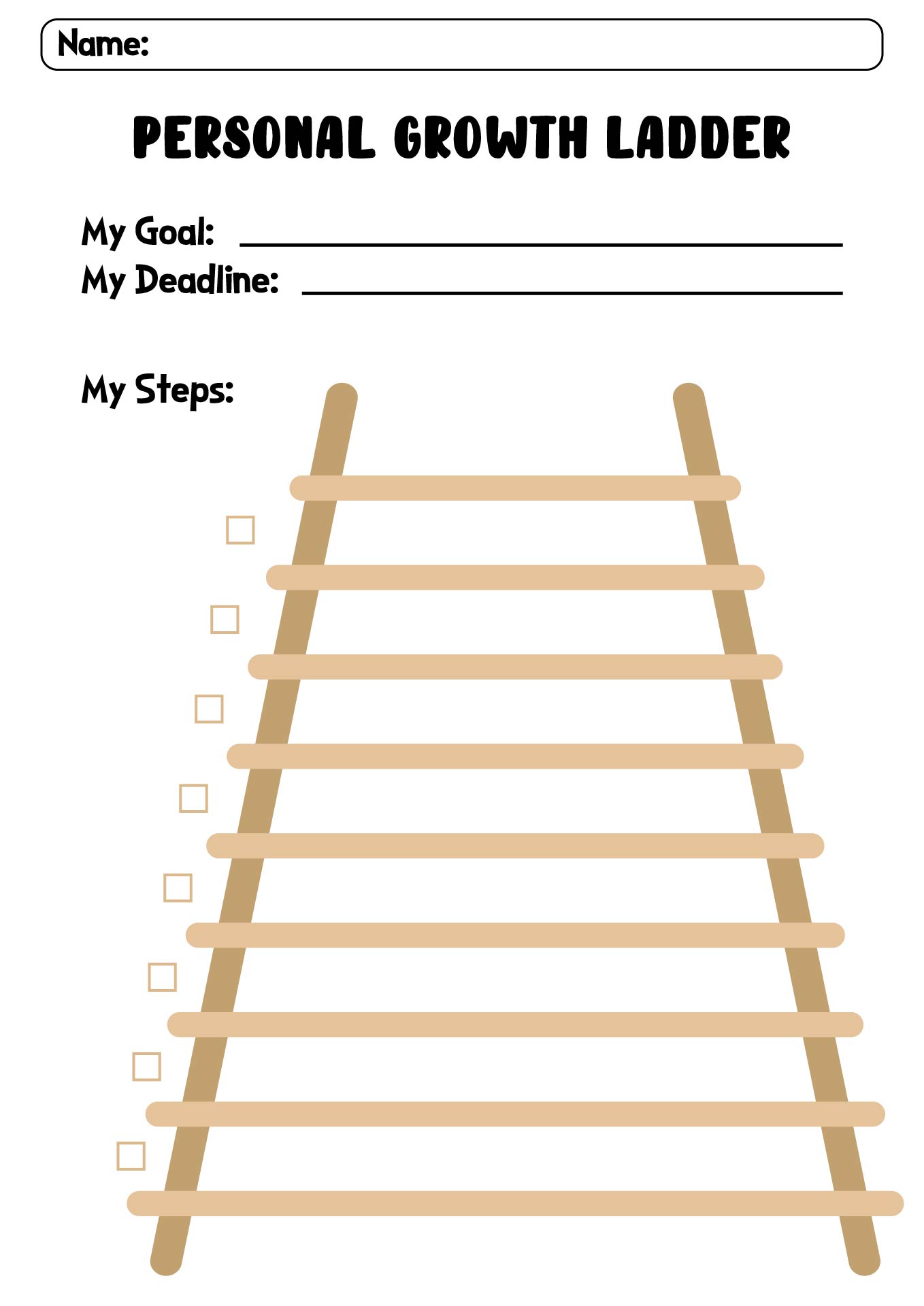 Personal Growth Ladder Worksheet