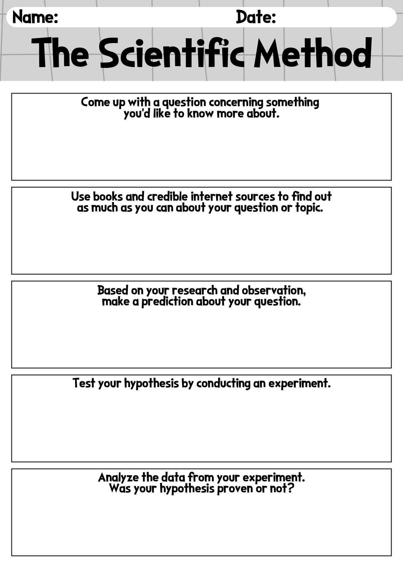 Scientific Method Activities for 5th Grade