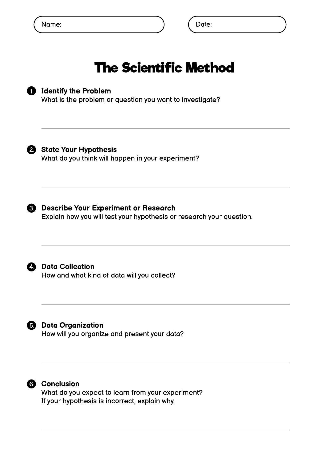 Scientific Method Experiments Worksheet Grade 5