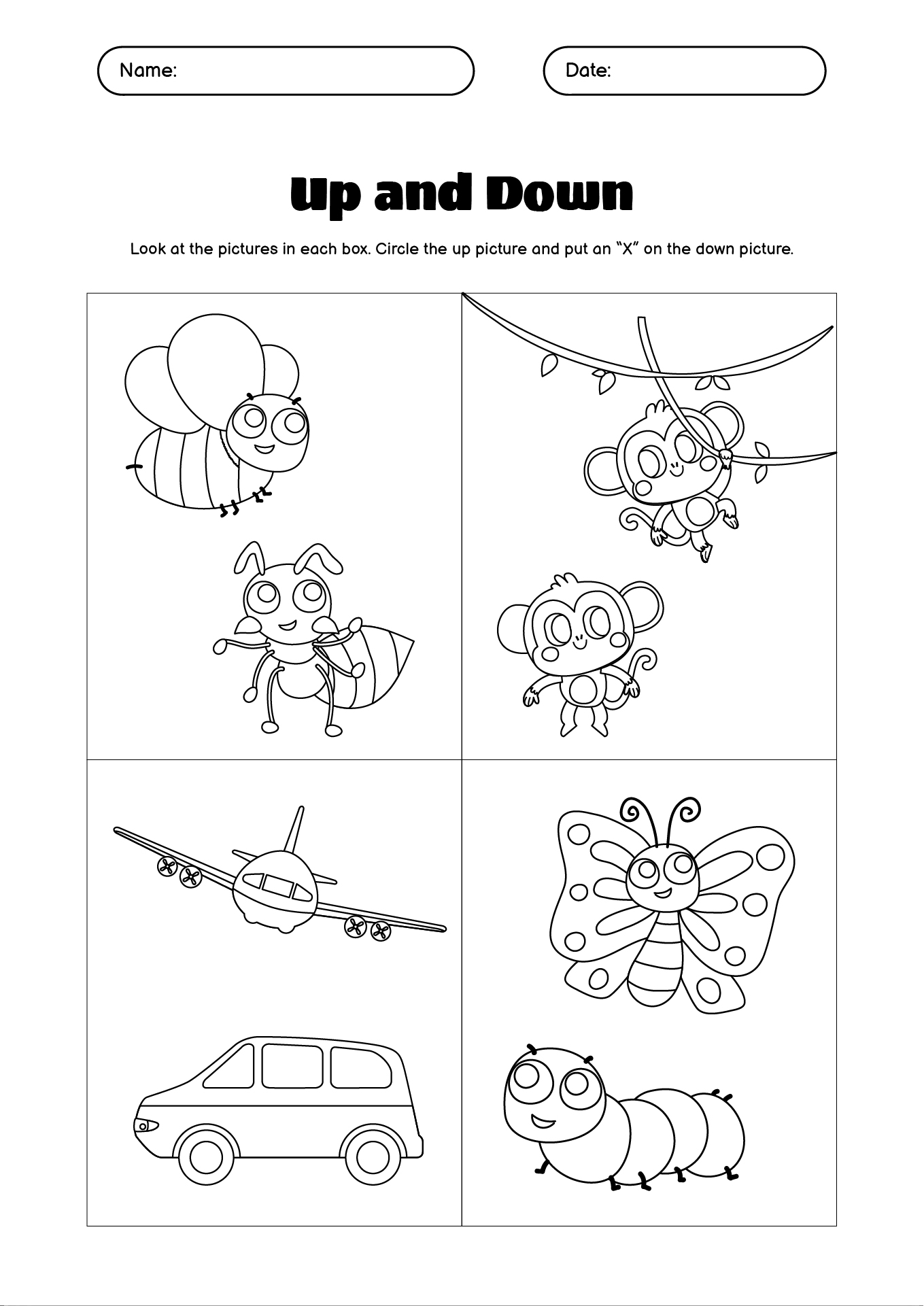 Up and Down Concept Activities for Early Learners