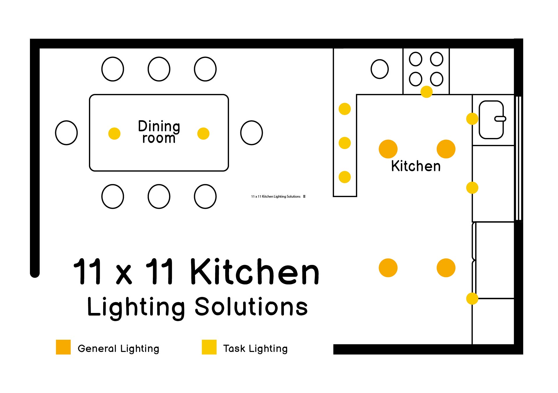 11 x 11 Kitchen Lighting Solutions