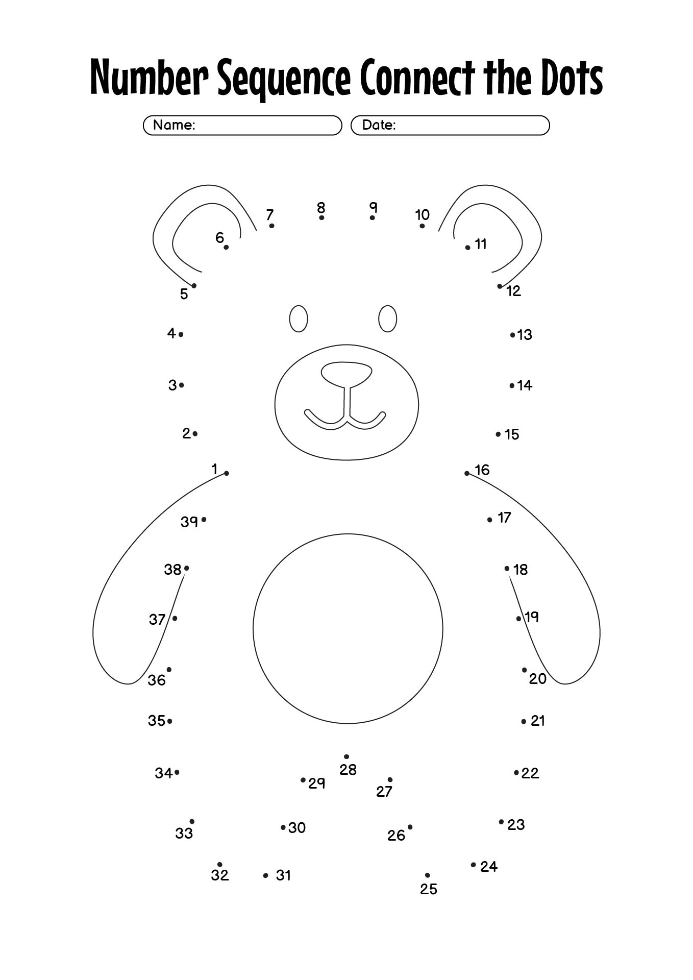 1st Grade Number Sequence Connect the Dots Activities