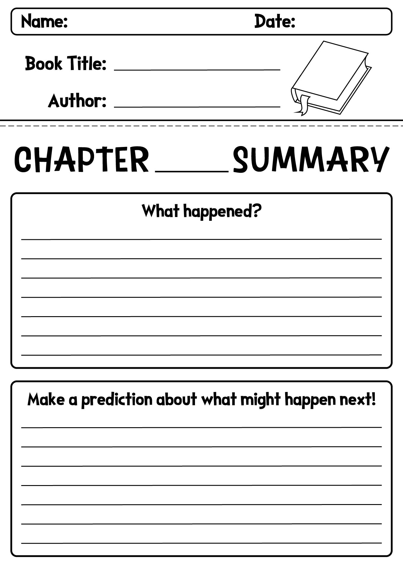 Chapter Review Worksheet for Book Clubs