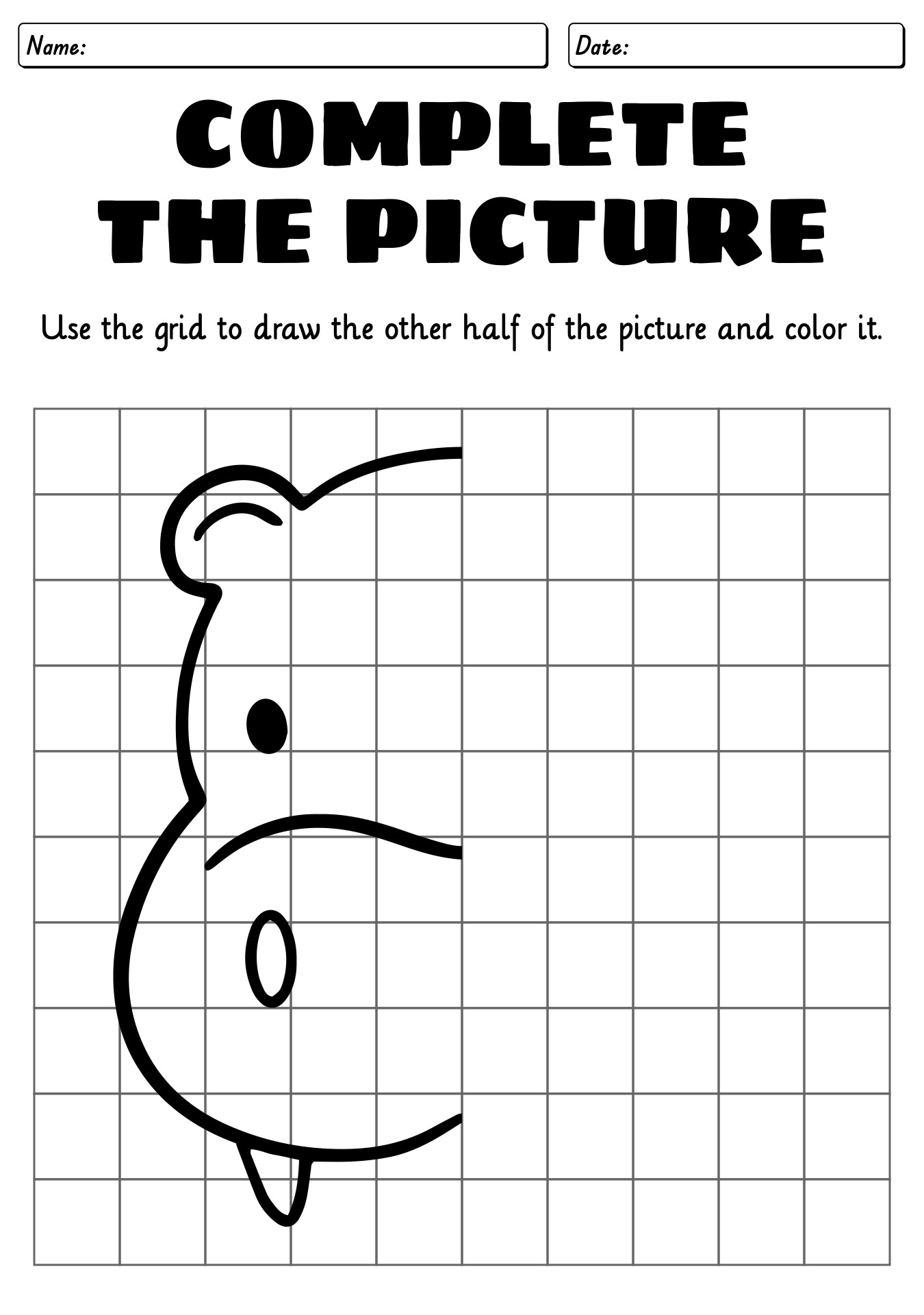 Drawing Symmetry Worksheets