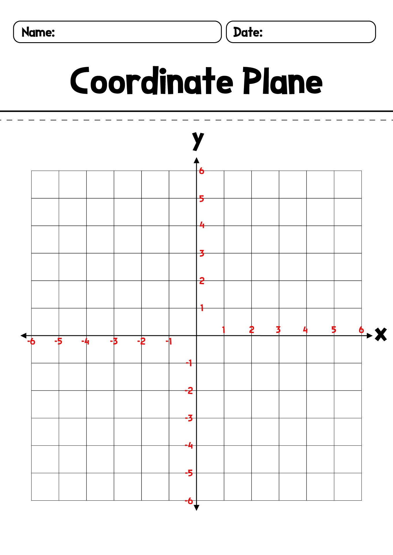 Empty X Y Axis Grid Worksheets