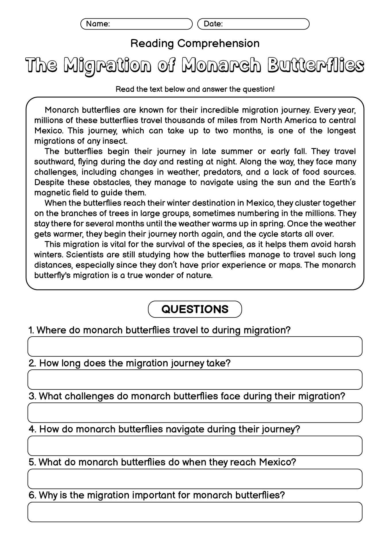 ESL Reading Comprehension Worksheets with Answers