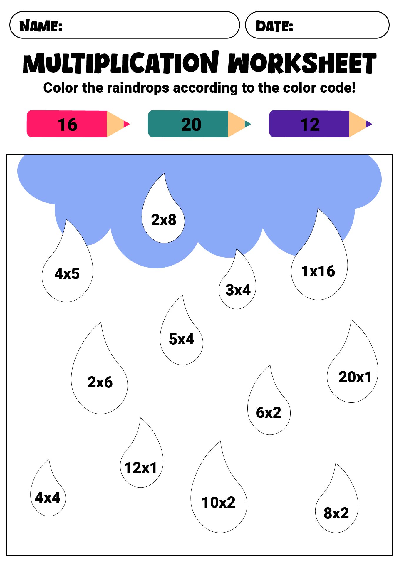 Fun Multiplication Worksheets for Kids