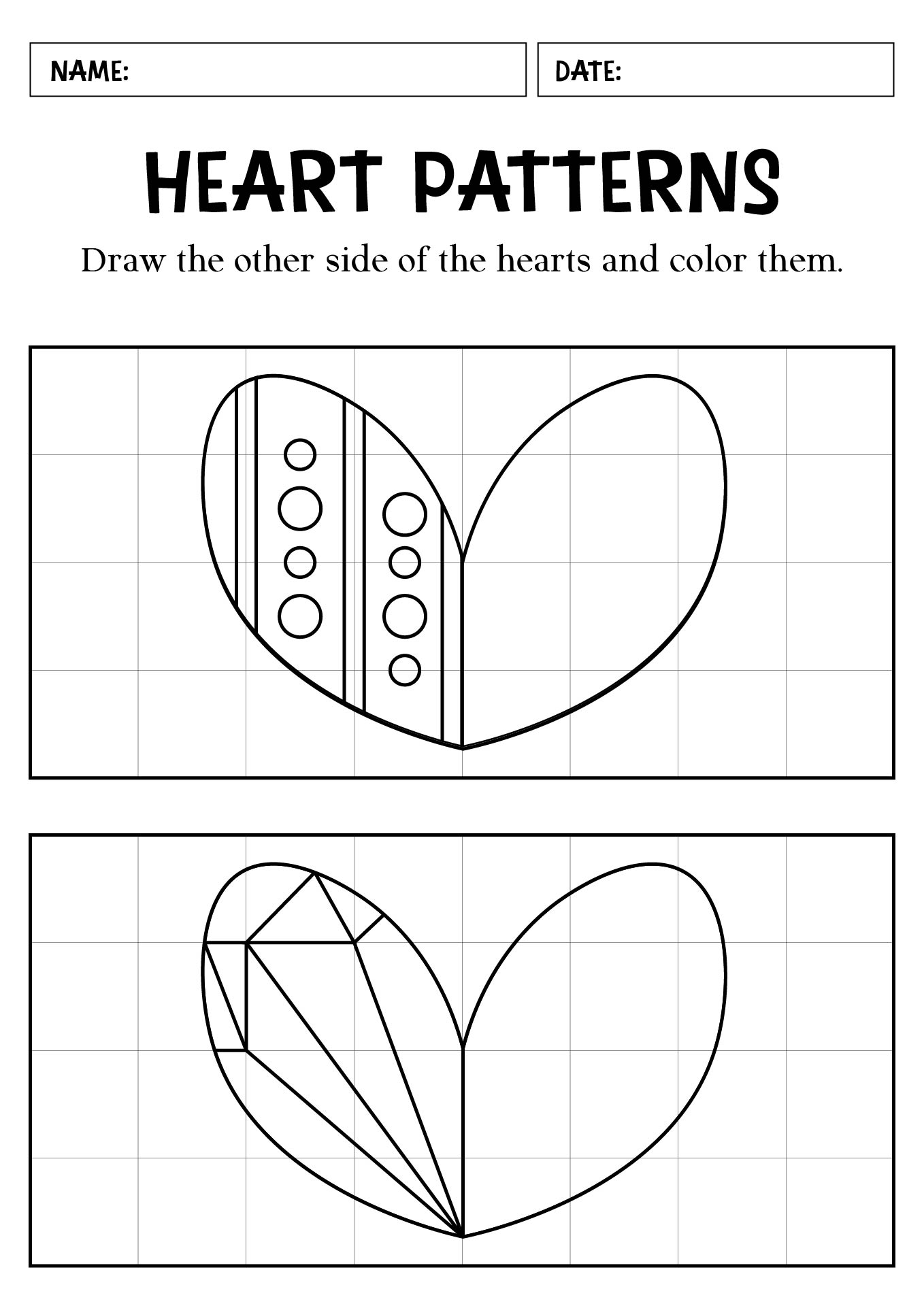 Heart Patterns Symmetry Lesson Plans