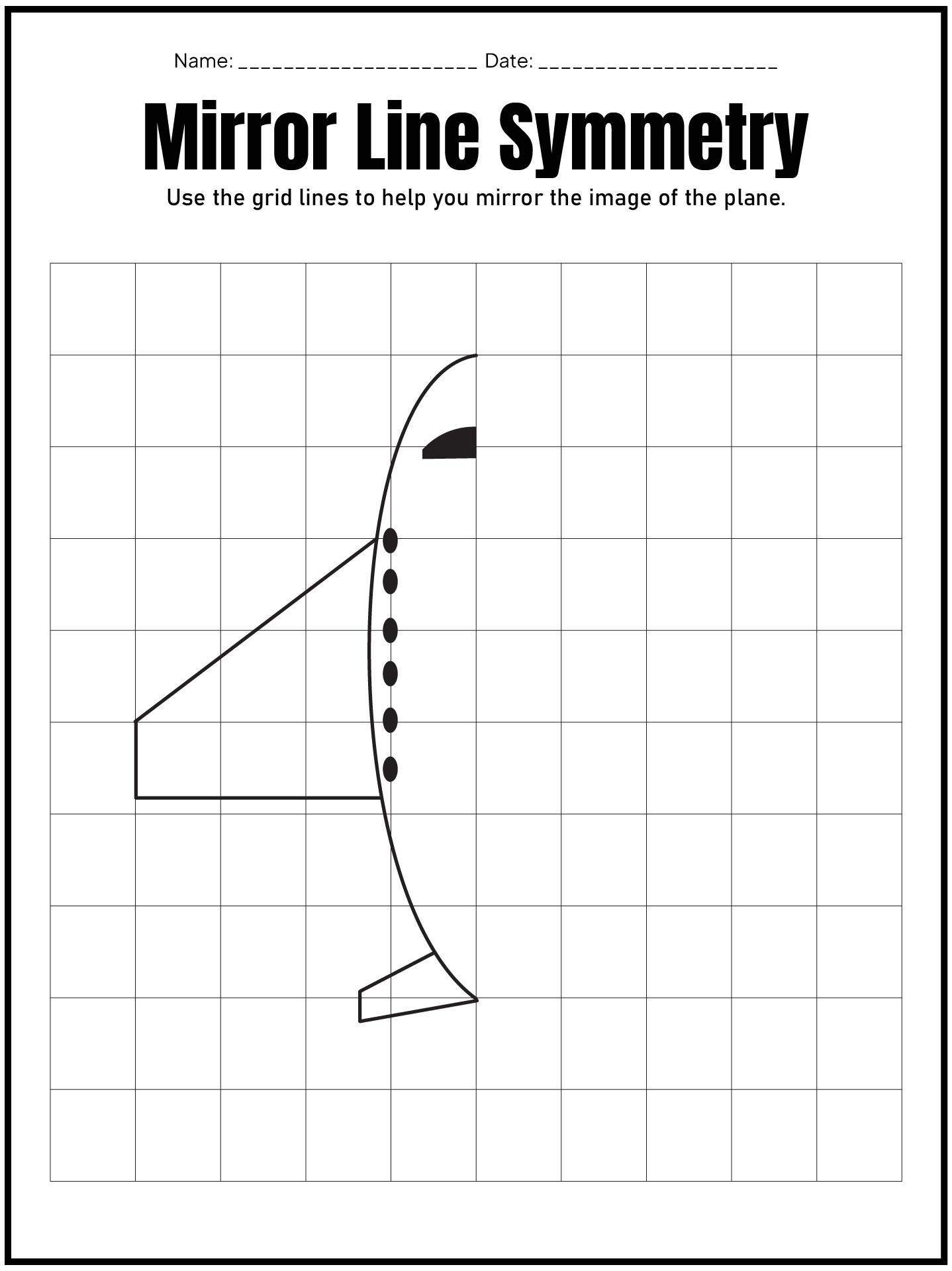 Mirror Line Symmetry Practice Sheets