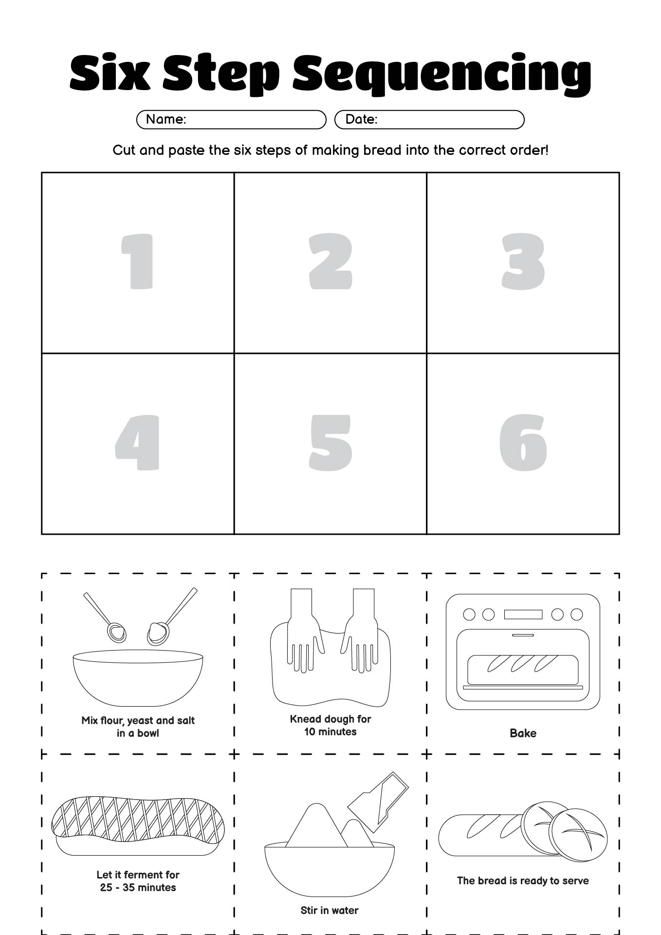 Six Step Sequencing Activities for Kids