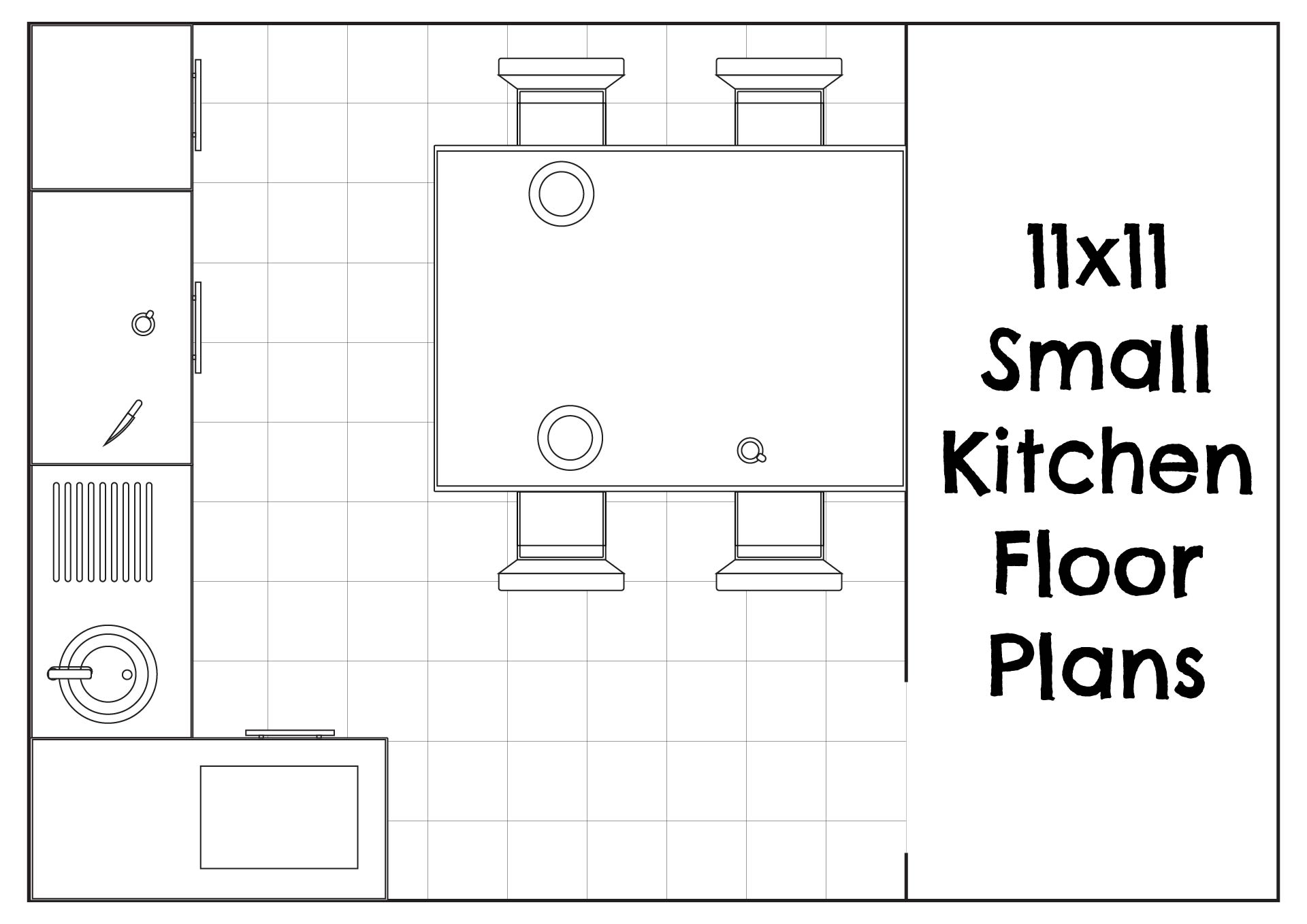 Small Kitchen Floor Plans 11x11