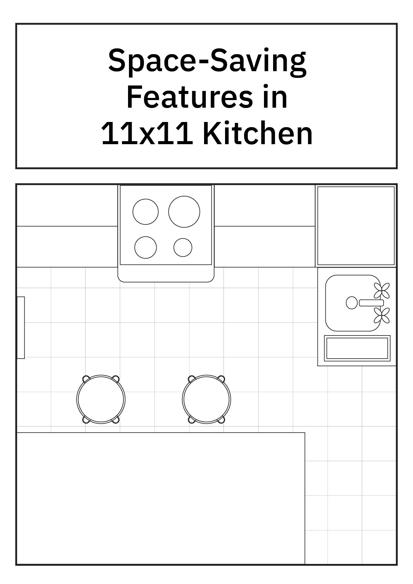 Space-Saving Features in 11x11 Kitchen