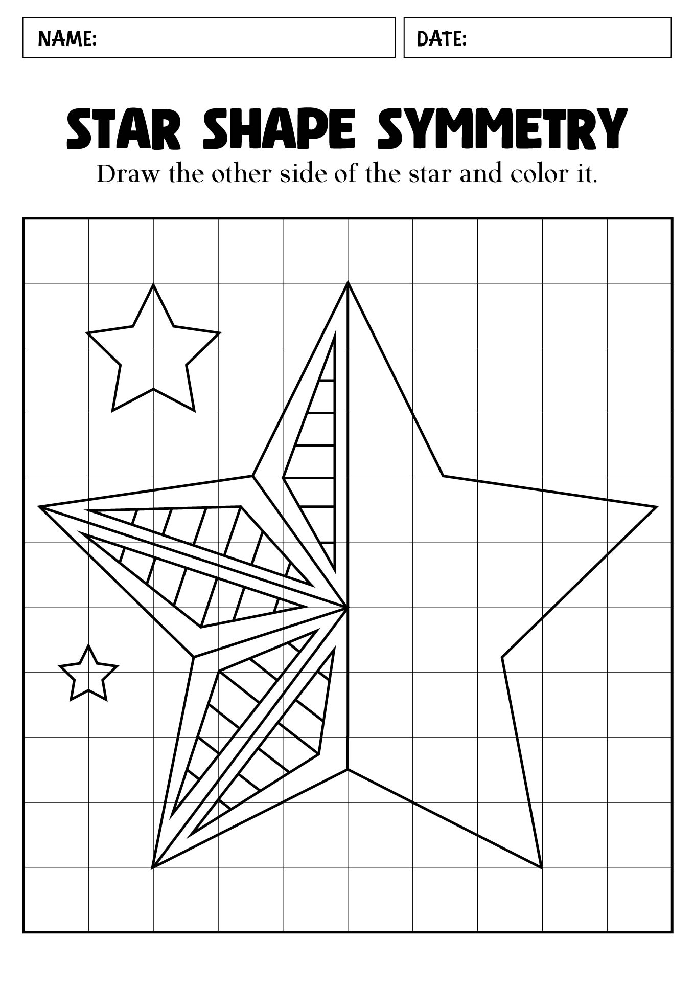 Star Shape Symmetry Coloring Pages