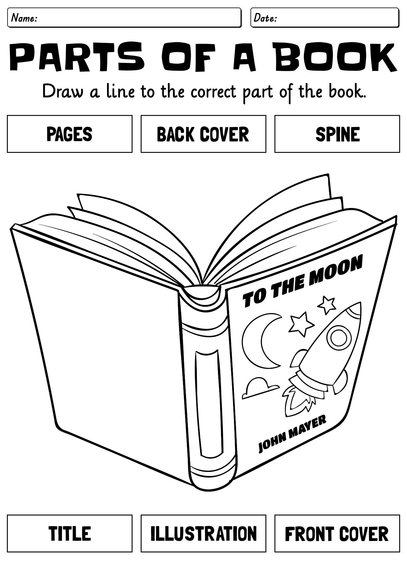 4th Grade Book Components Exercise