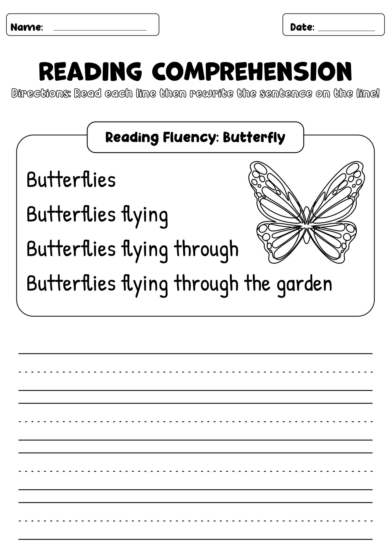 Beginner Reading Worksheets for Grade 1 Printable