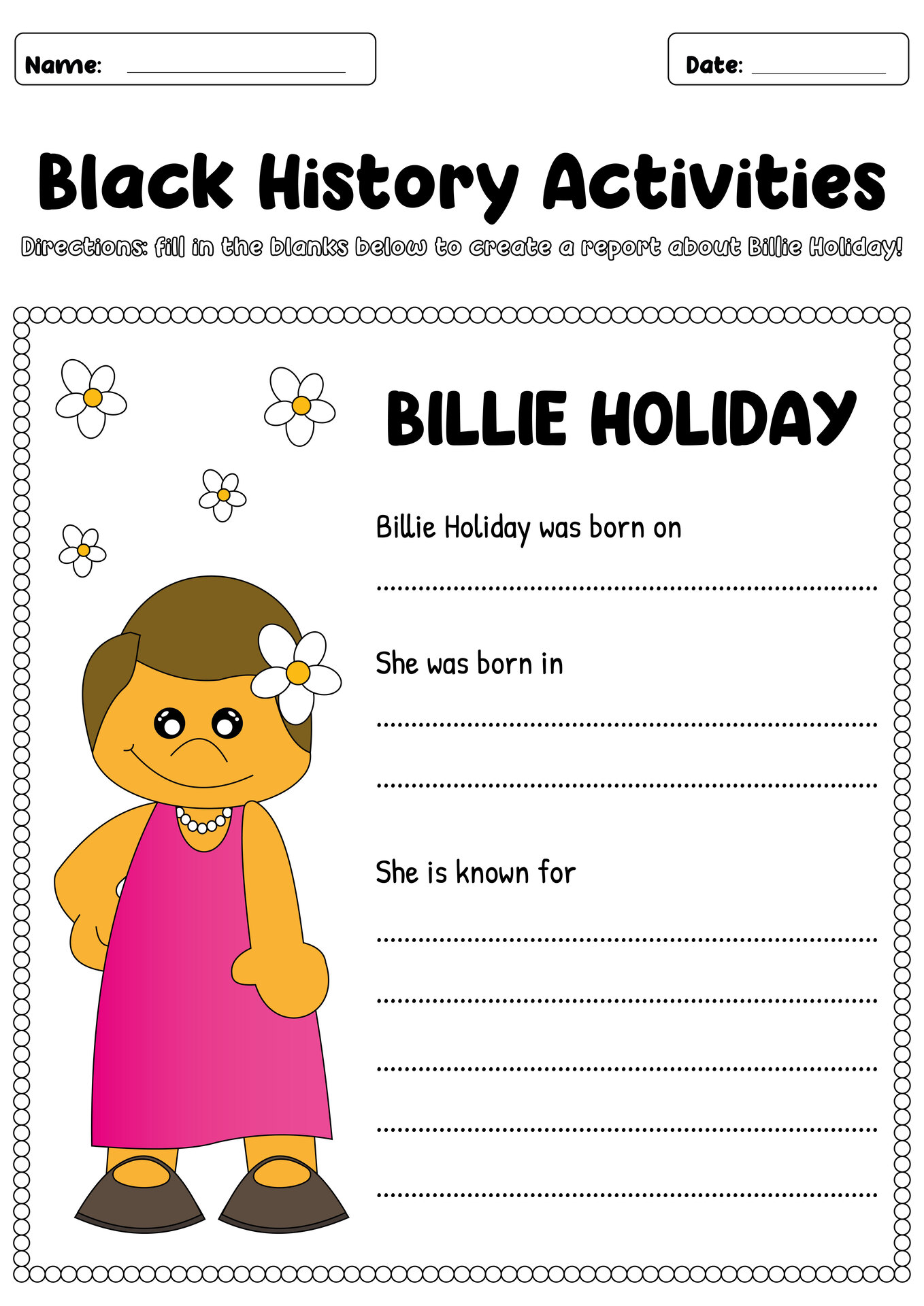 Black History Month Activities for Elementary Students