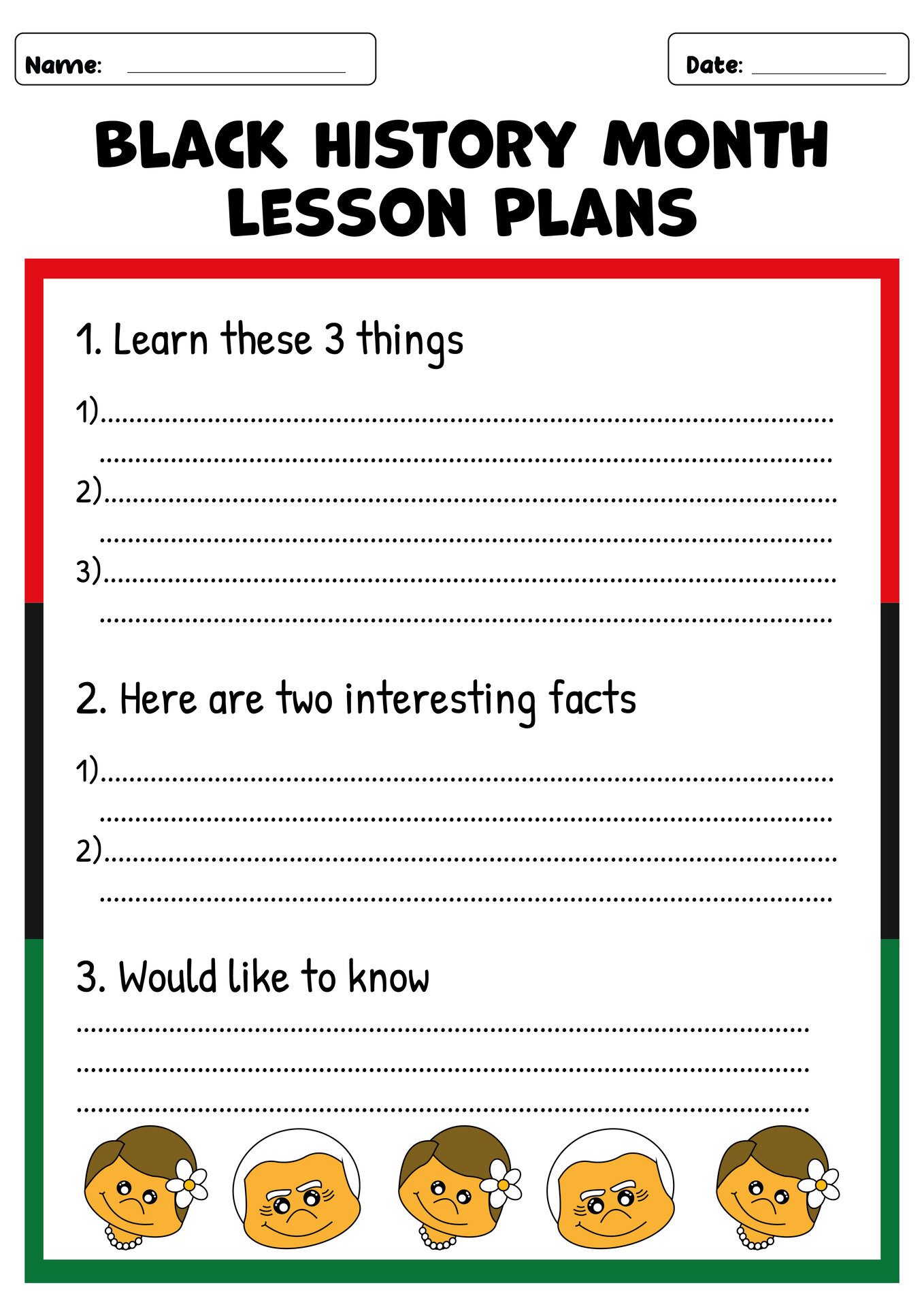 Black History Month Lesson Plans Elementary Grades