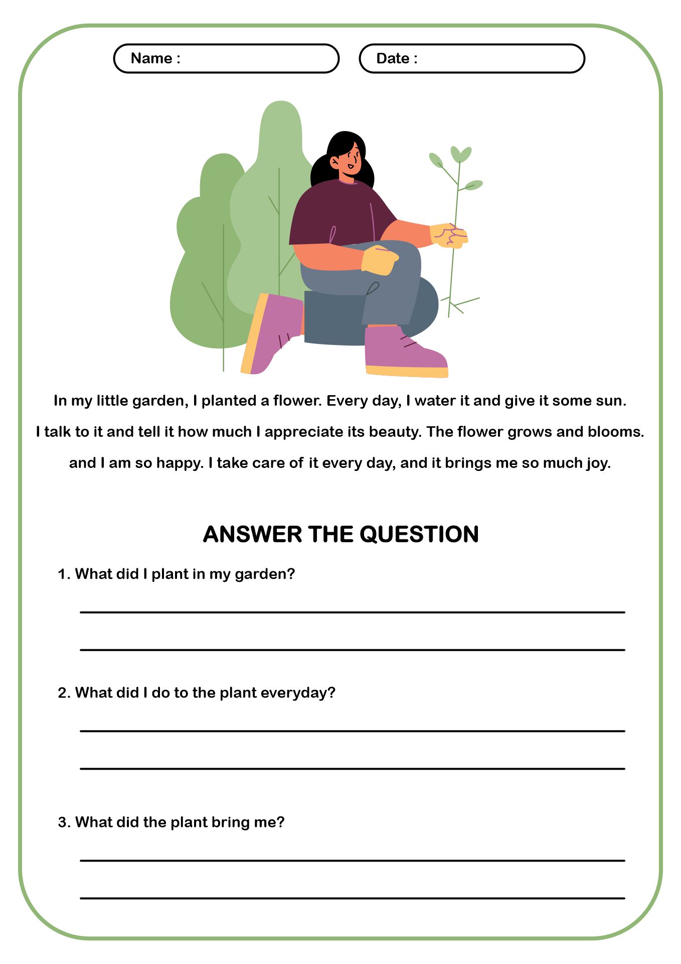 Elementary Agriculture Reading Comprehension Activities