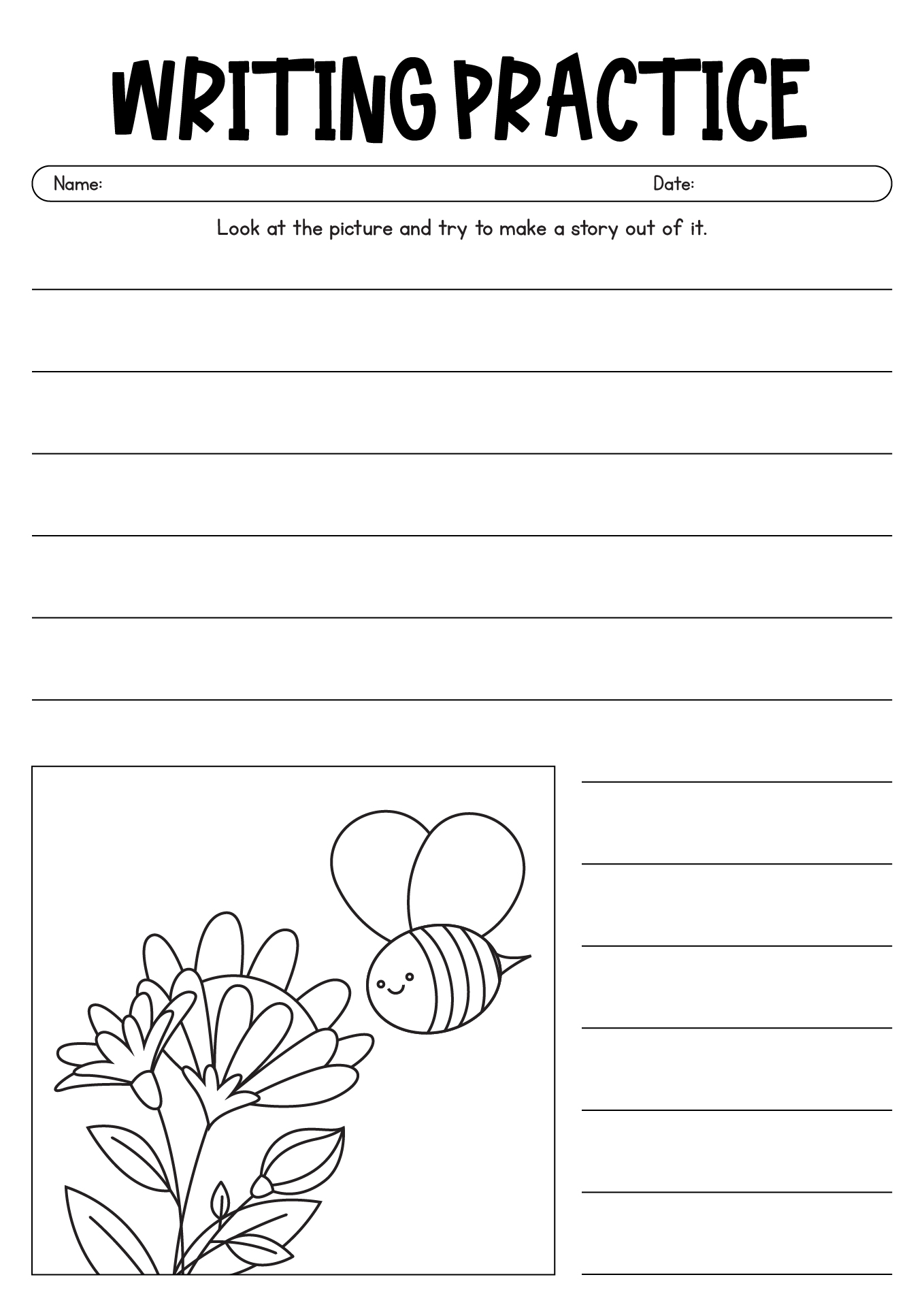 Guided Writing Practice Sheets for ESL Students