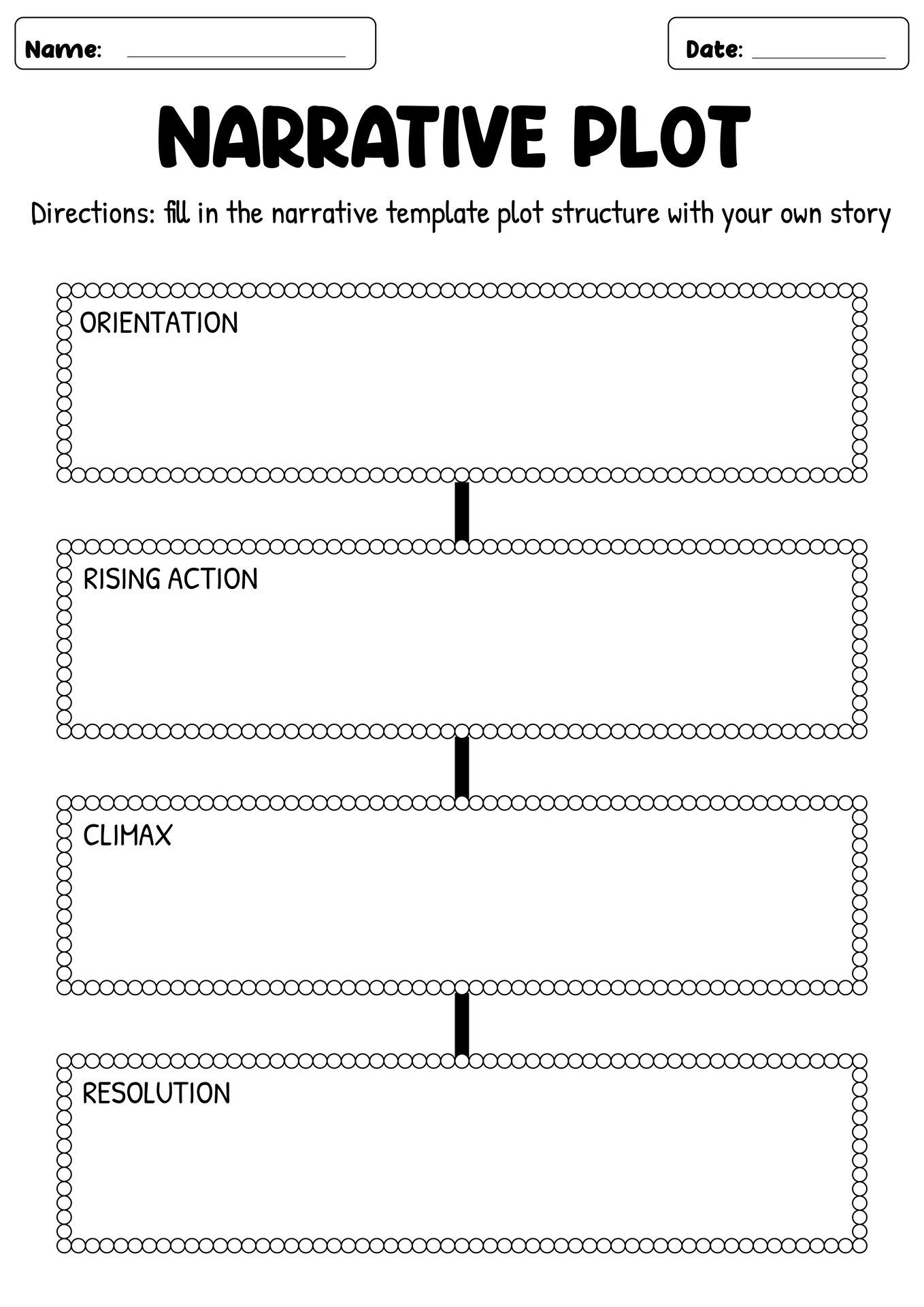 Narrative Structure Activities Middle School