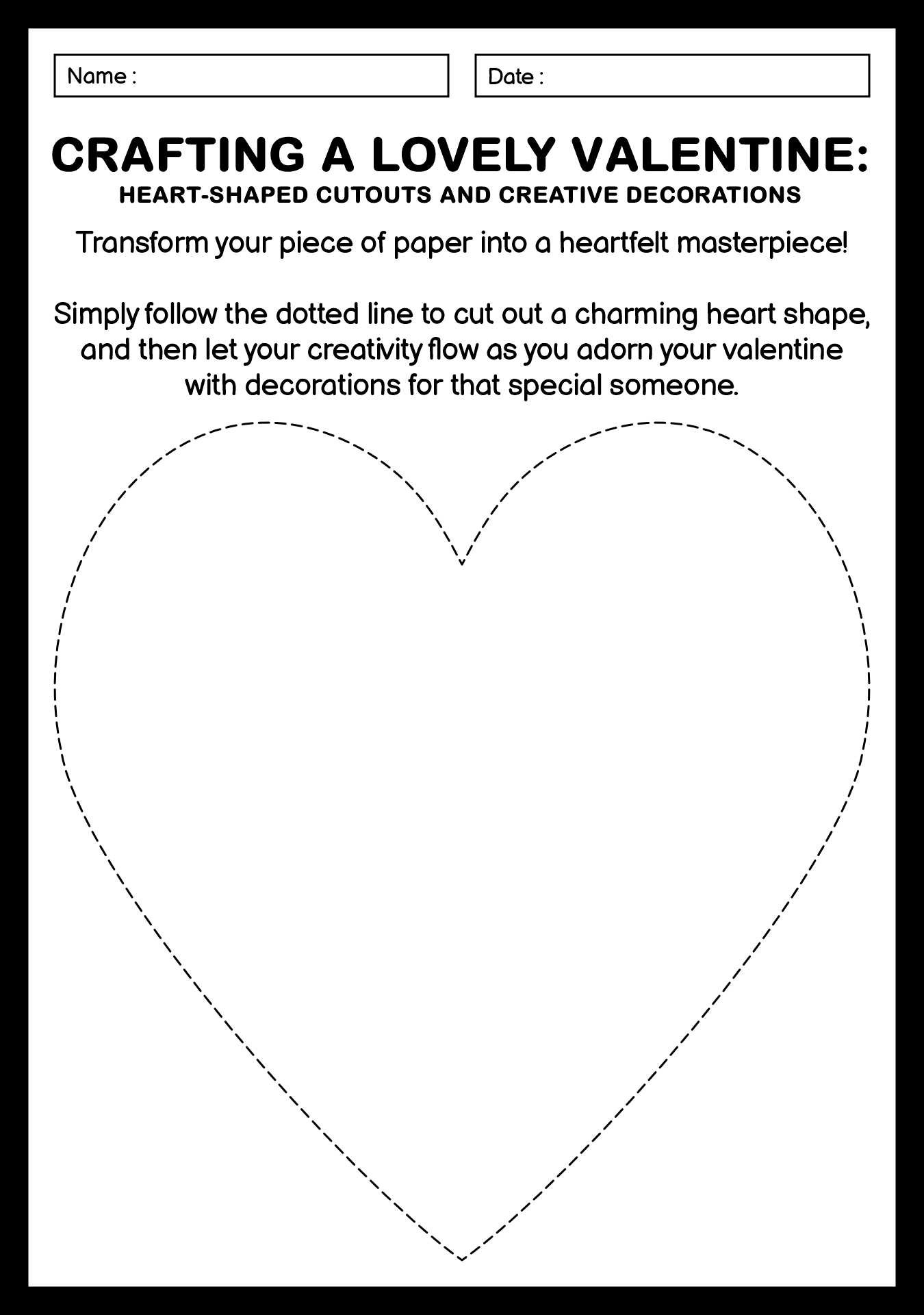 Preschool Crafts for Valentines Day Worksheet